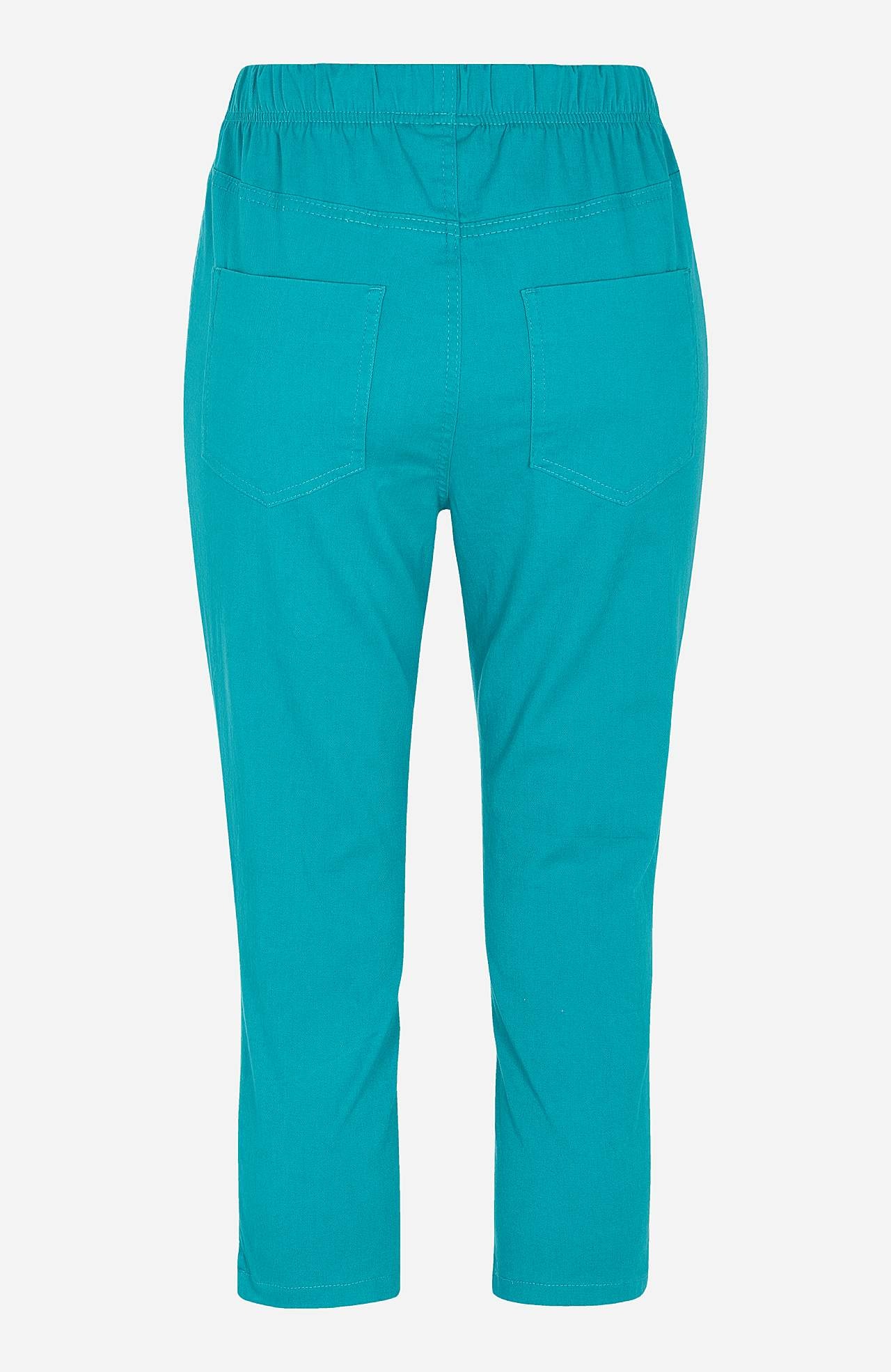 Comfortabelle capri broek van katoenen keperstof