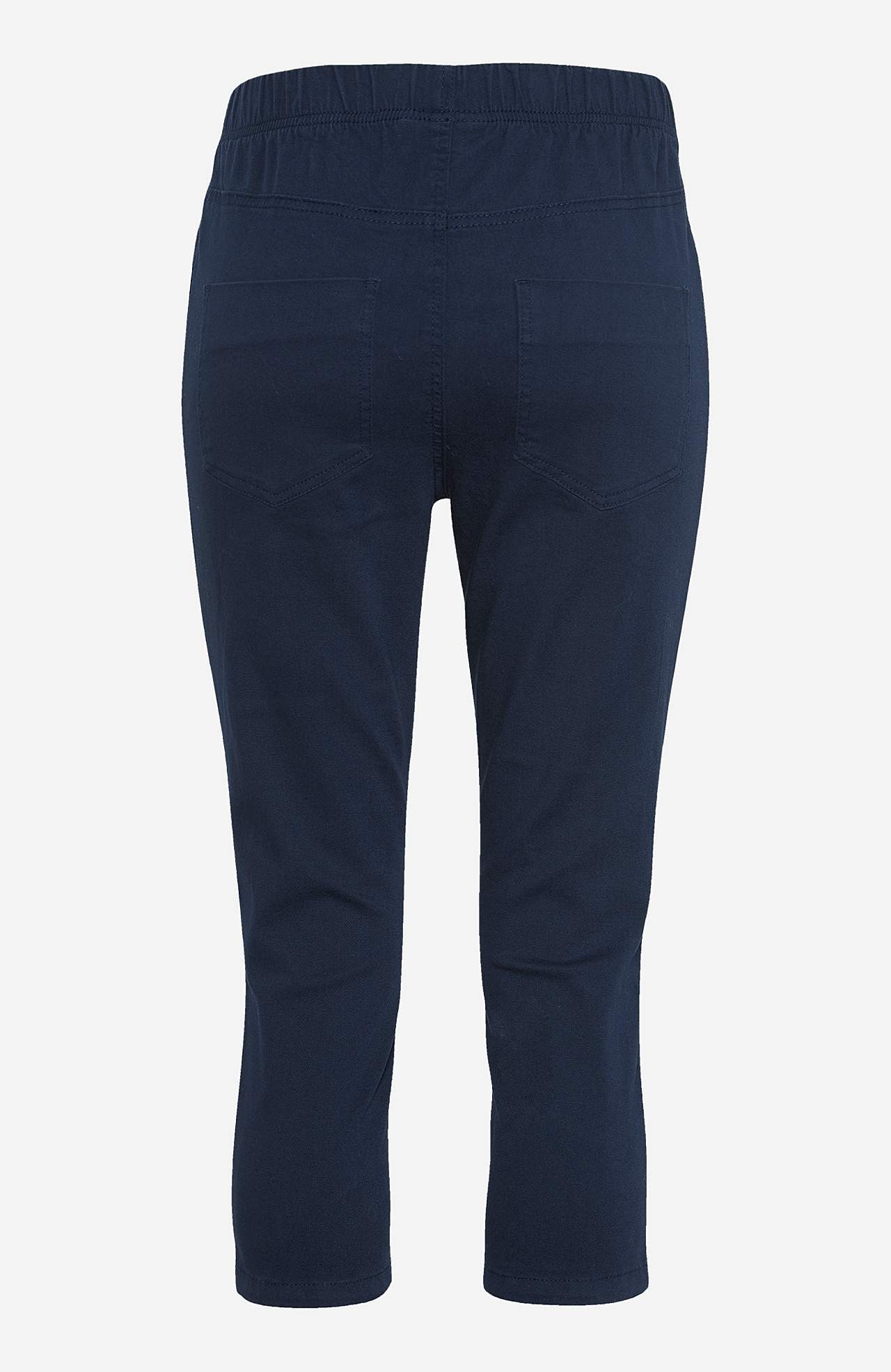 Comfortabelle capri broek van katoenen keperstof