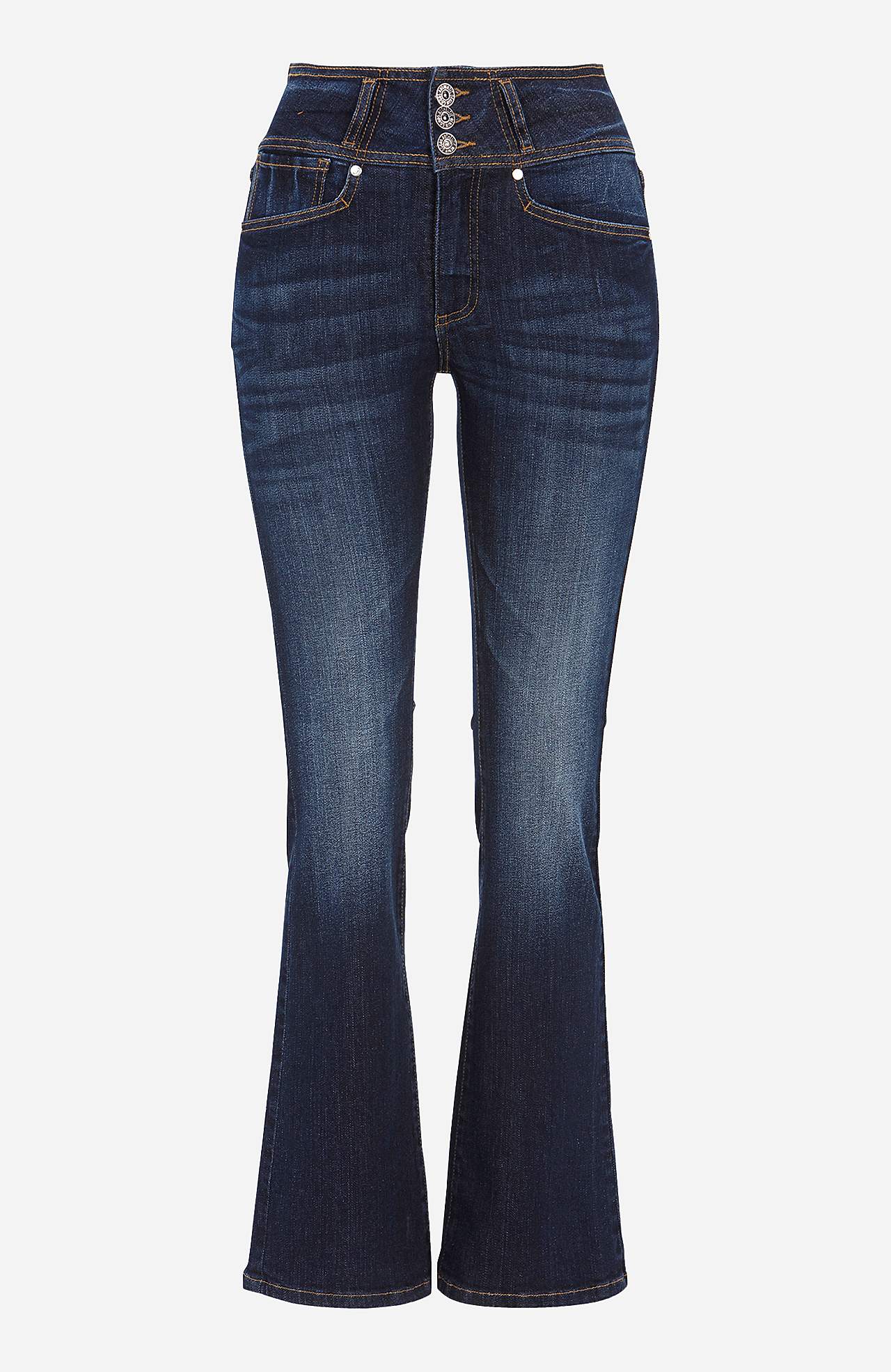 Bootcut jeans met hoge taille