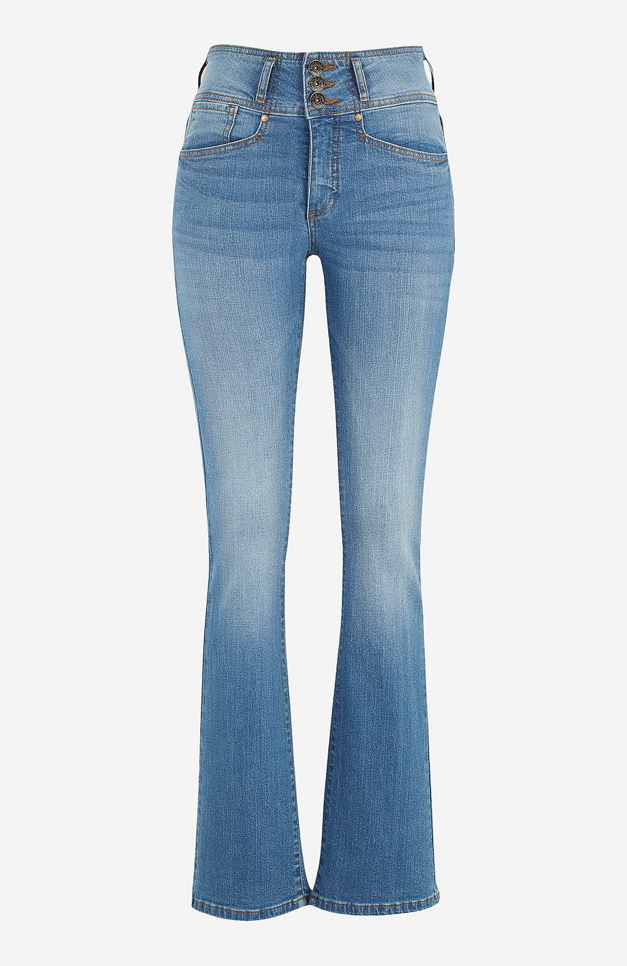Bootcut jeans met hoge taille