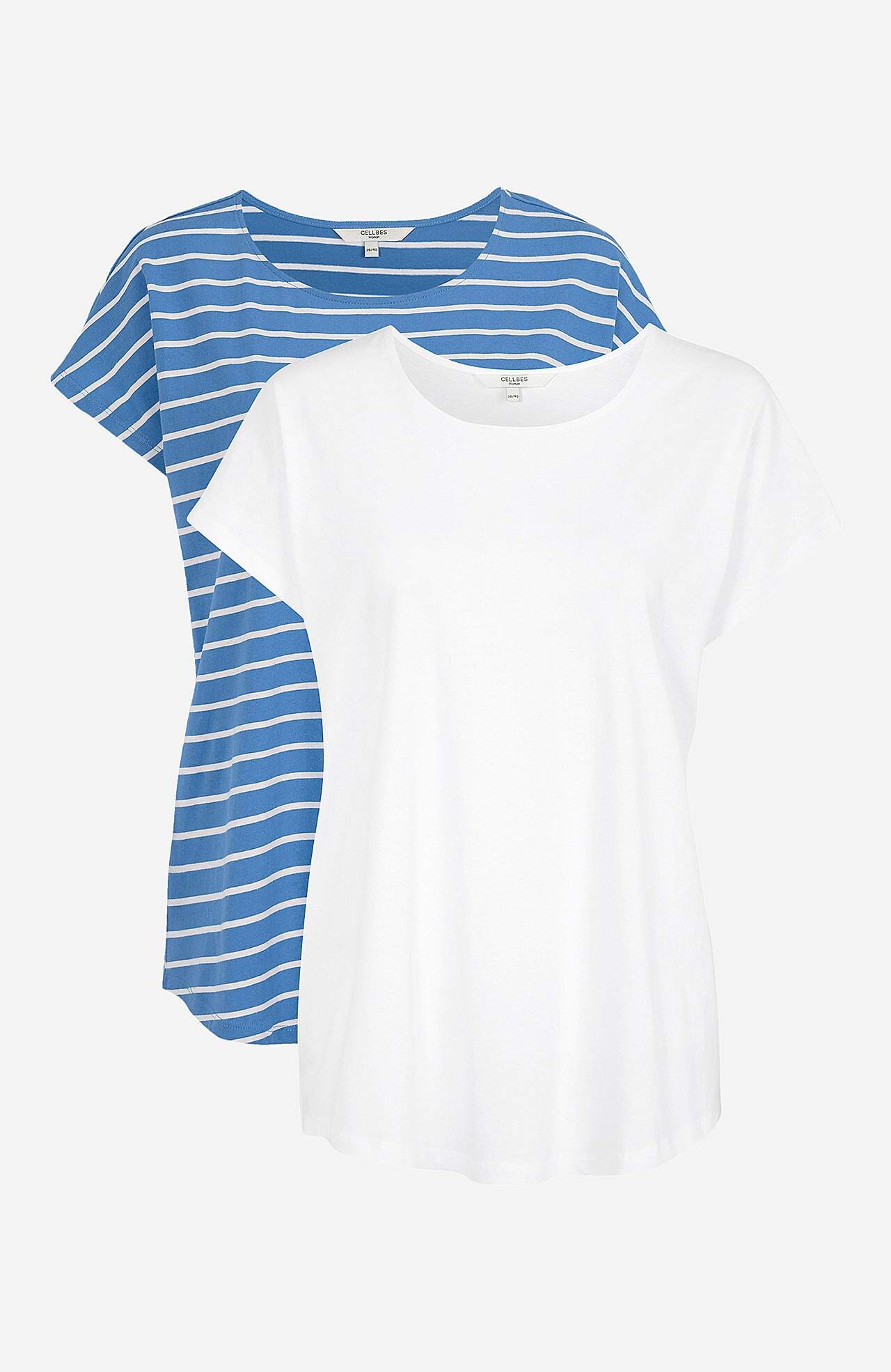 Jersey-topjes met kapmouwen Alma Set van 2