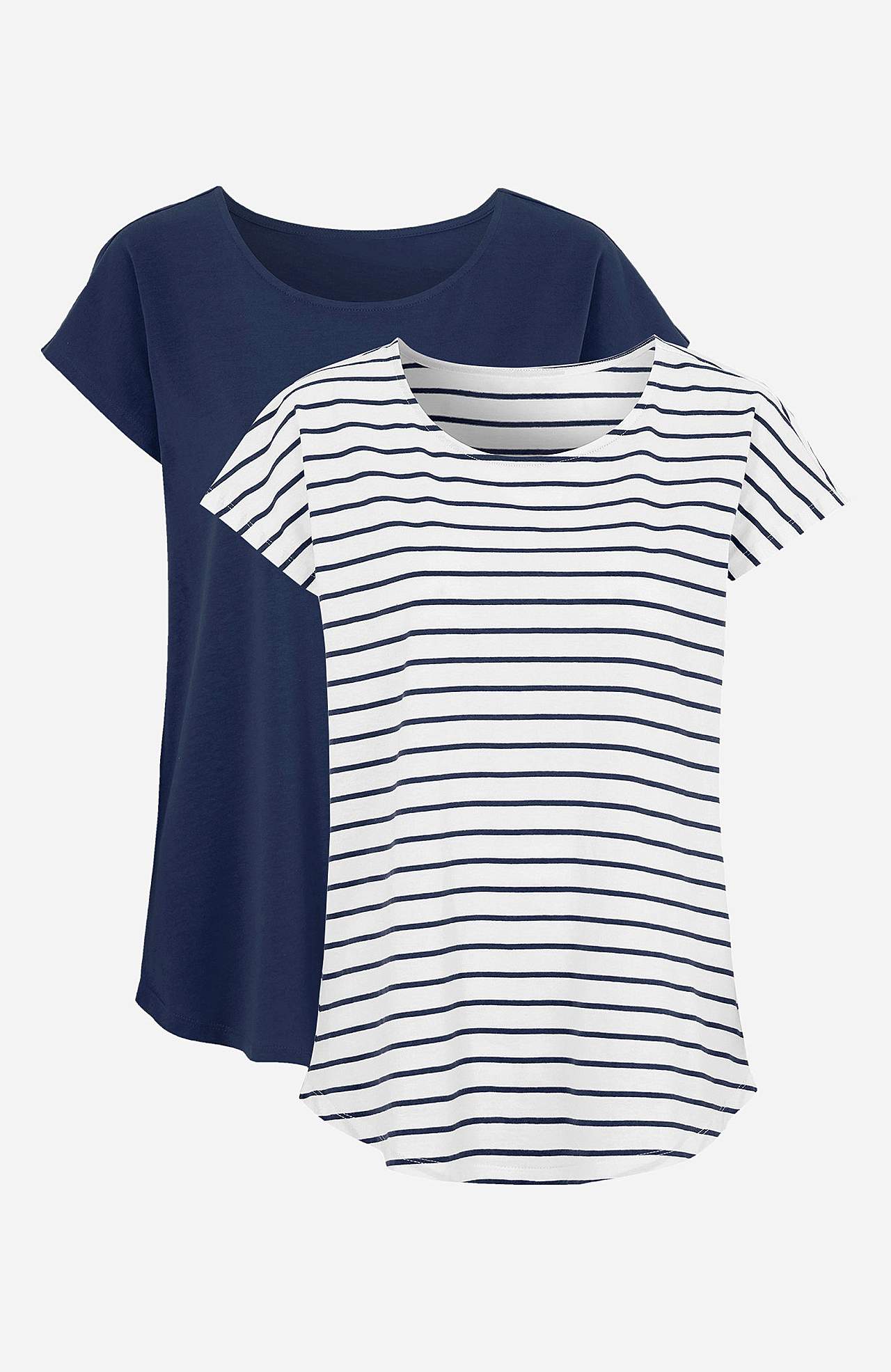 Jersey-topjes met kapmouwen Alma Set van 2