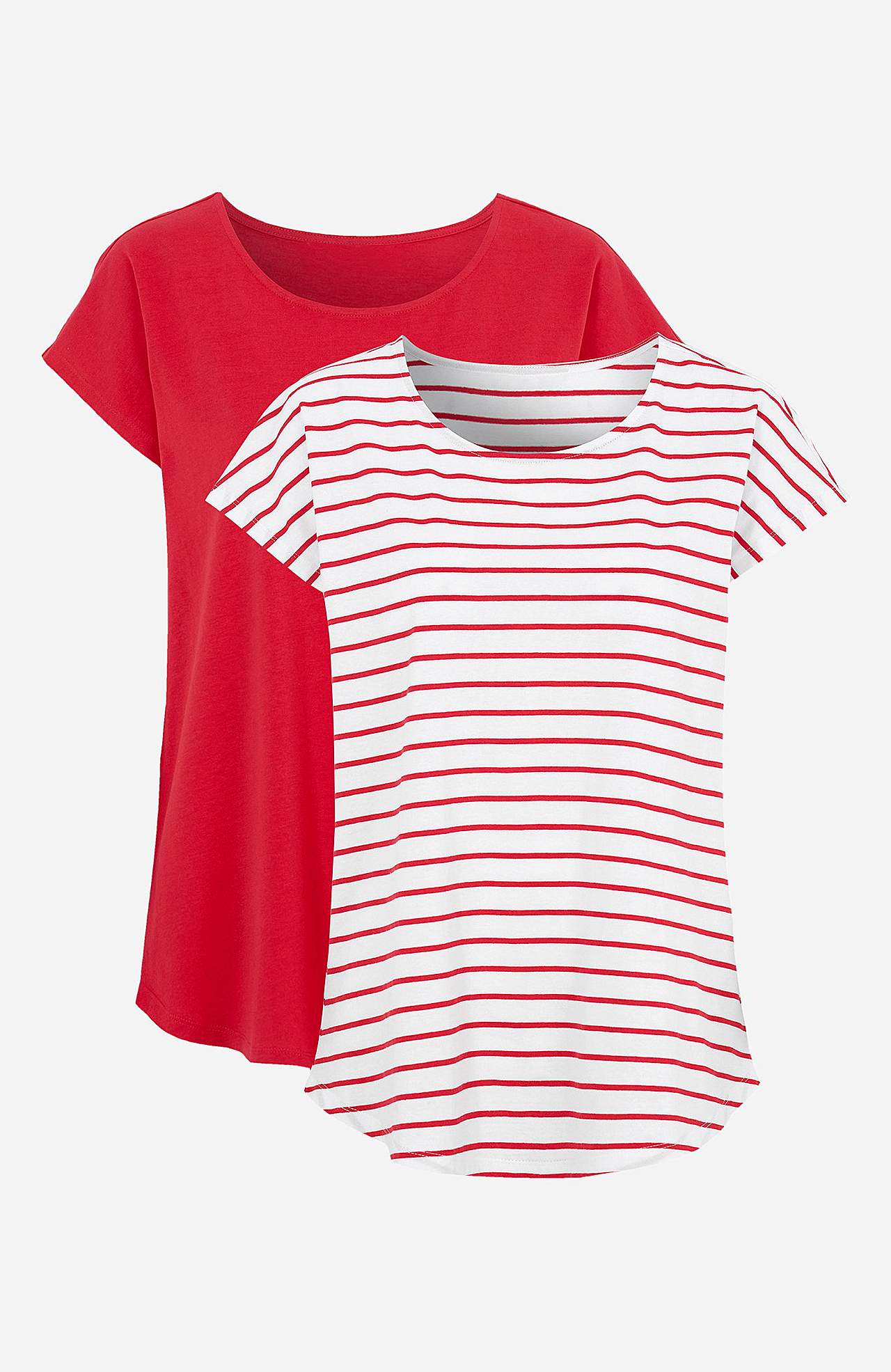 Jersey-topjes met kapmouwen Alma Set van 2