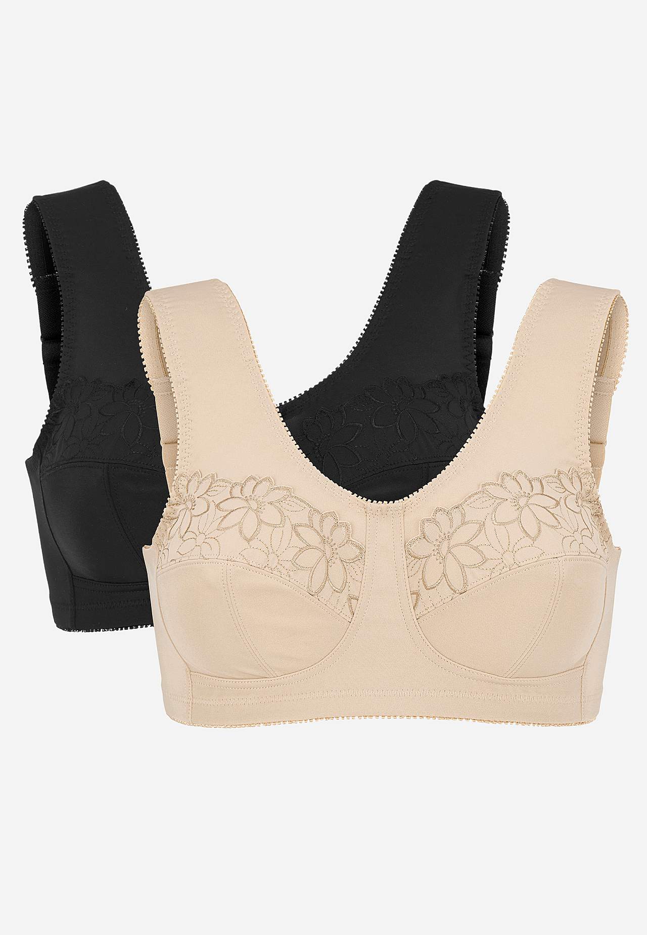 Zachte bh met borduurwerk Lily Set van 2