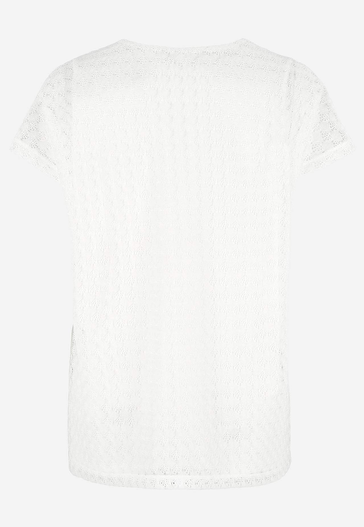 Jersey-topje met prachtig gatenpatroon
