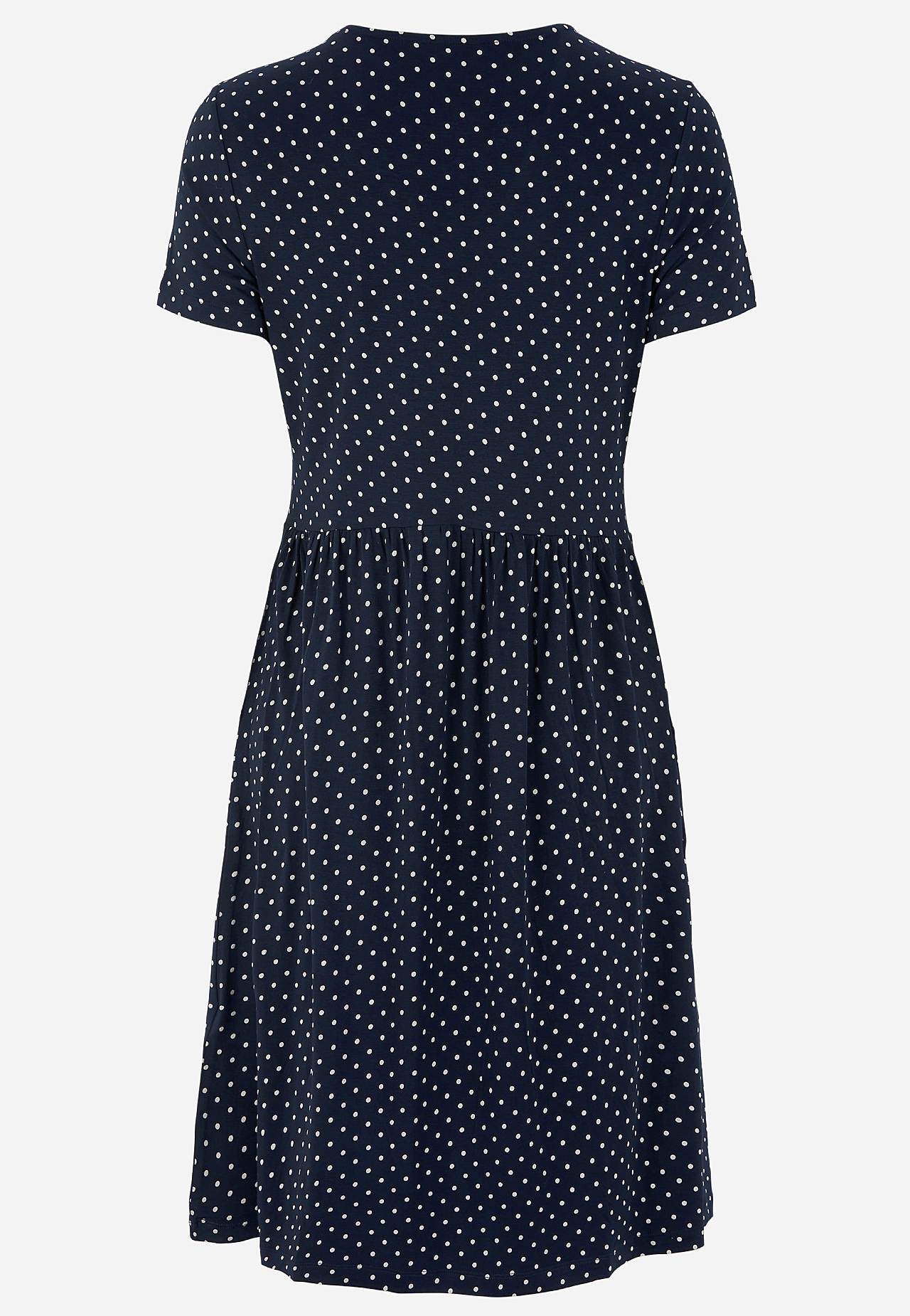 Jerseyjurk met korte mouwen met zakken Agatha