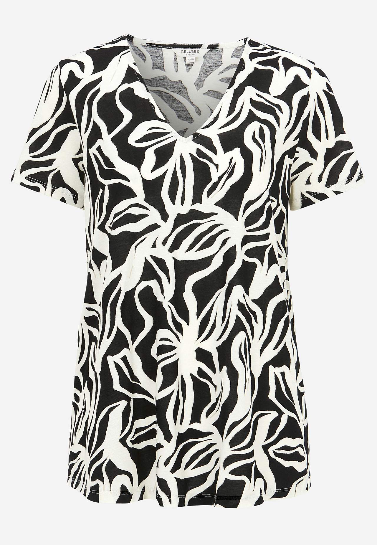 Zacht jersey-topje met v-hals