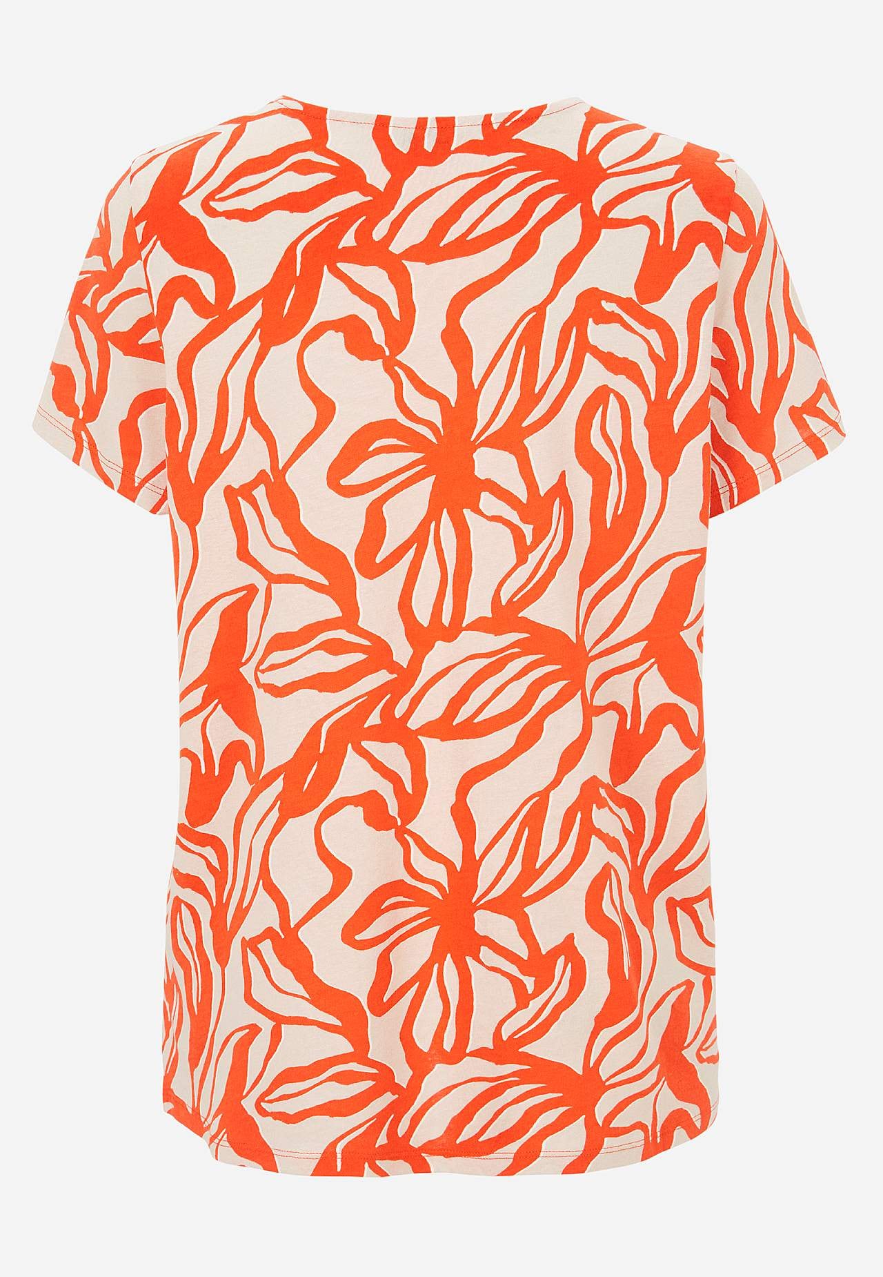 Zacht jersey-topje met v-hals