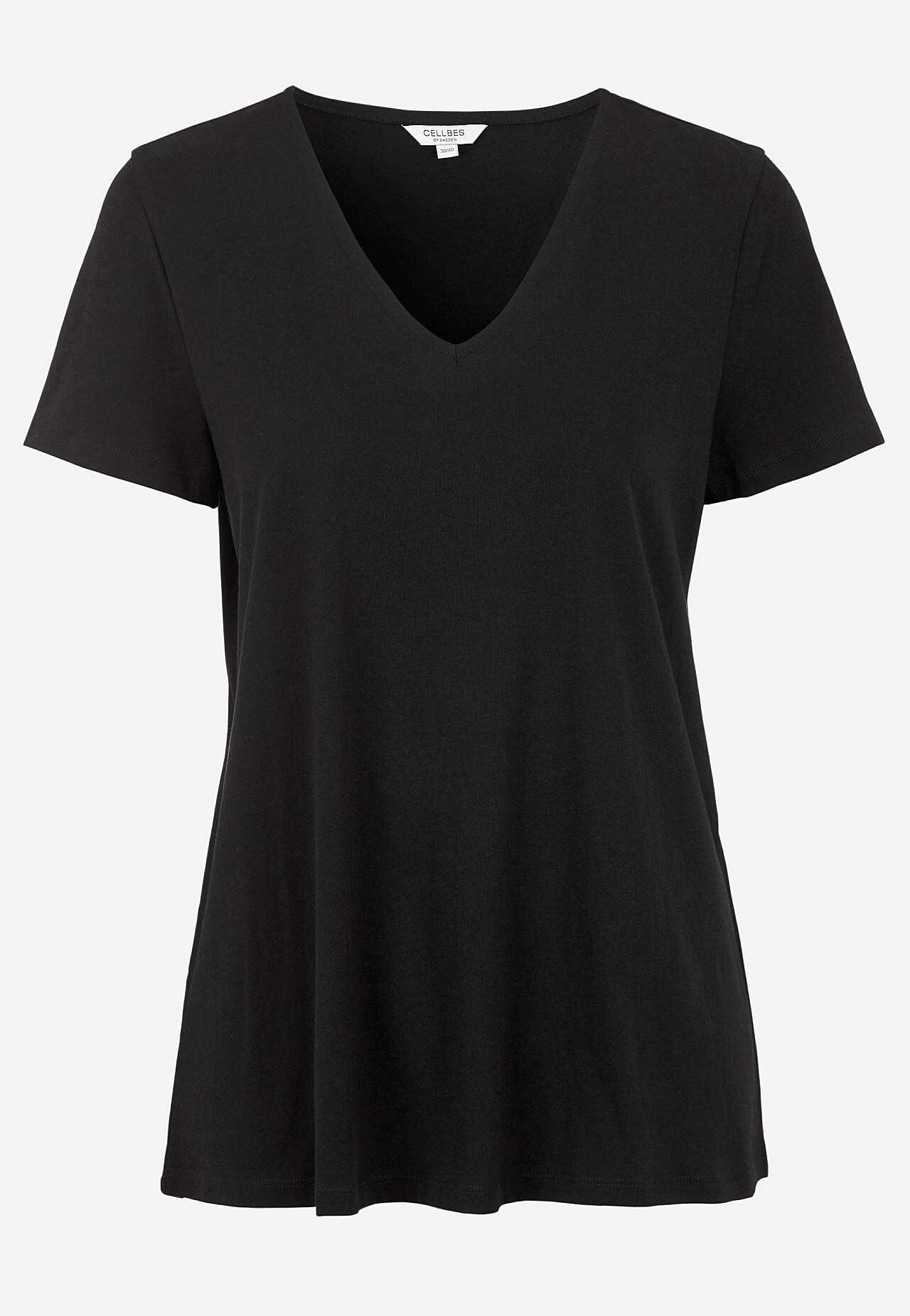 Zacht jersey-topje met v-hals