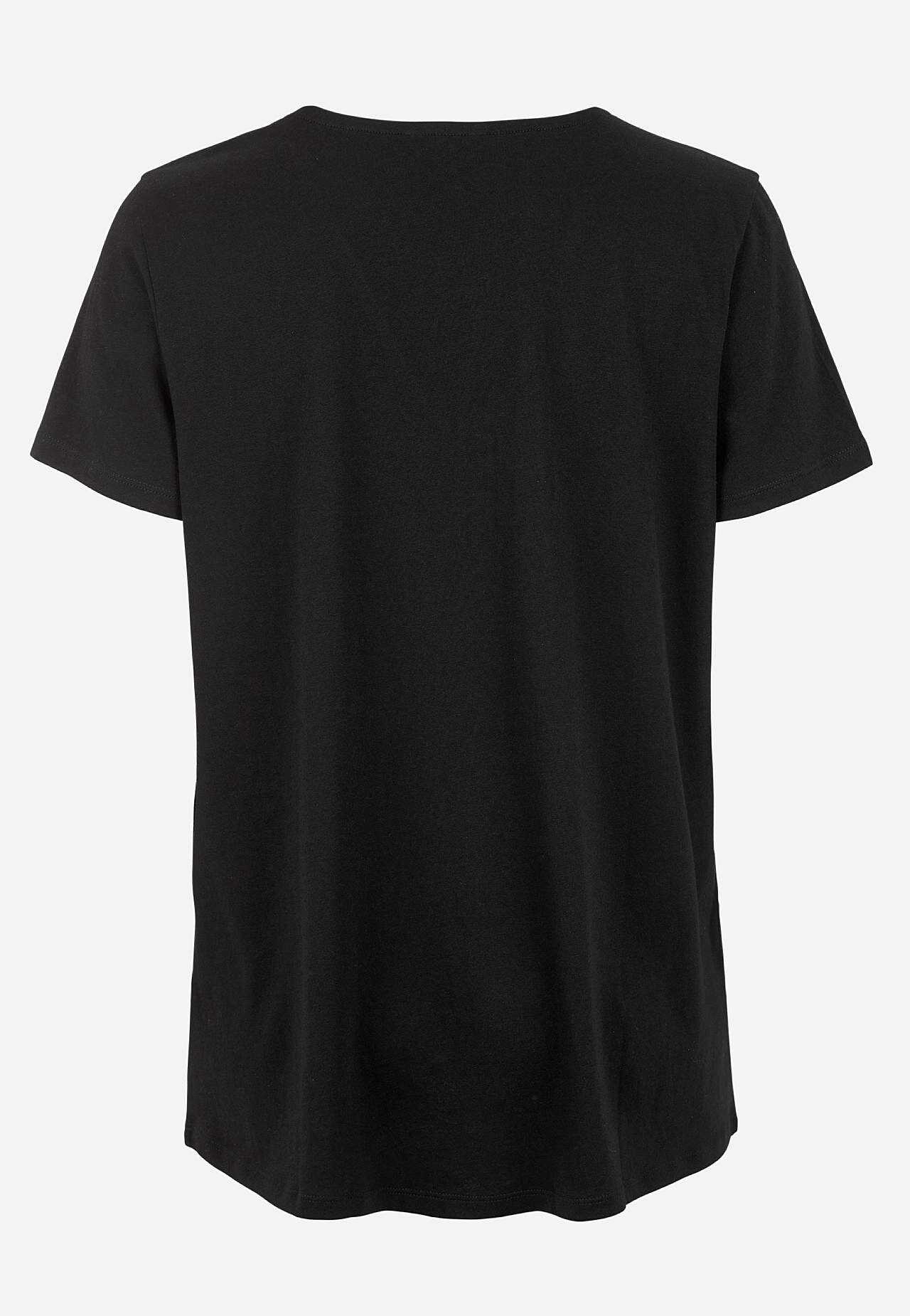 Zacht jersey-topje met v-hals