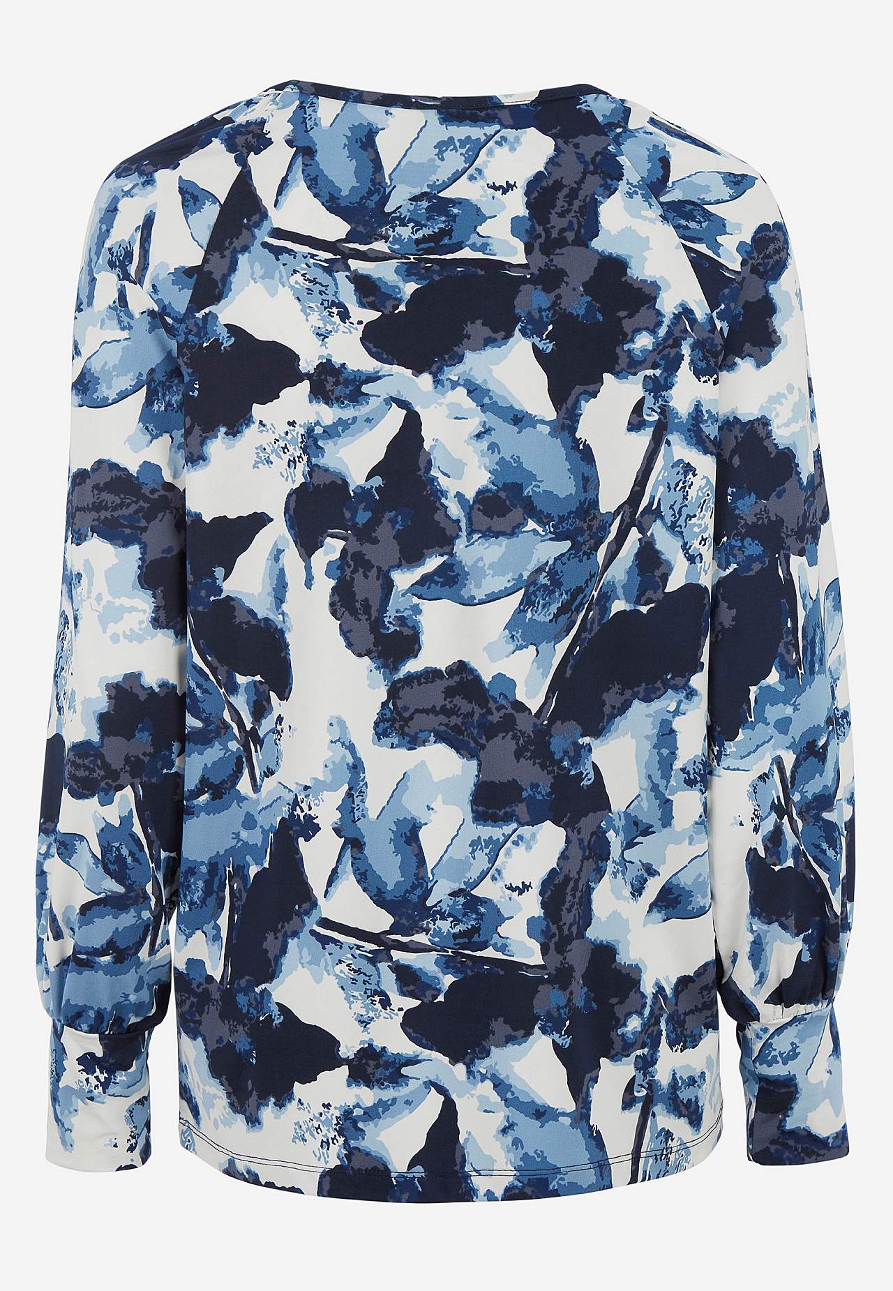 Jersey-topje met patroon met brede manchetten