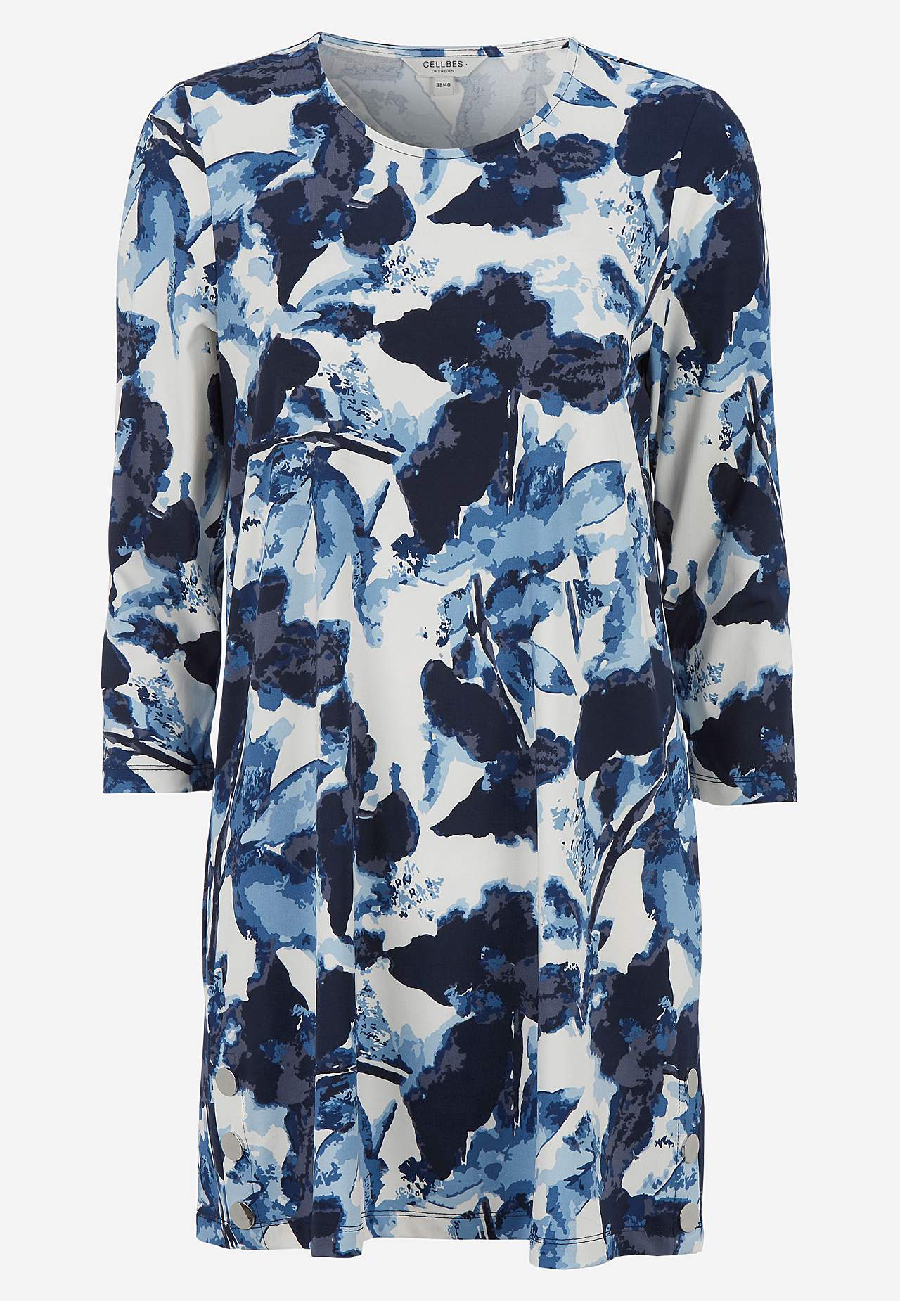 Jersey tuniek met knoppen