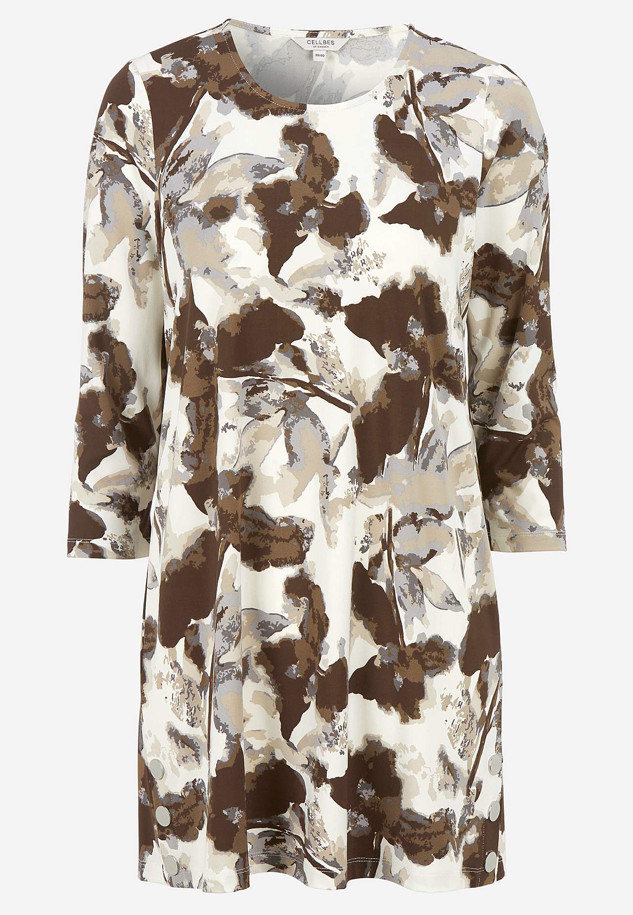 Jersey tuniek met knoppen