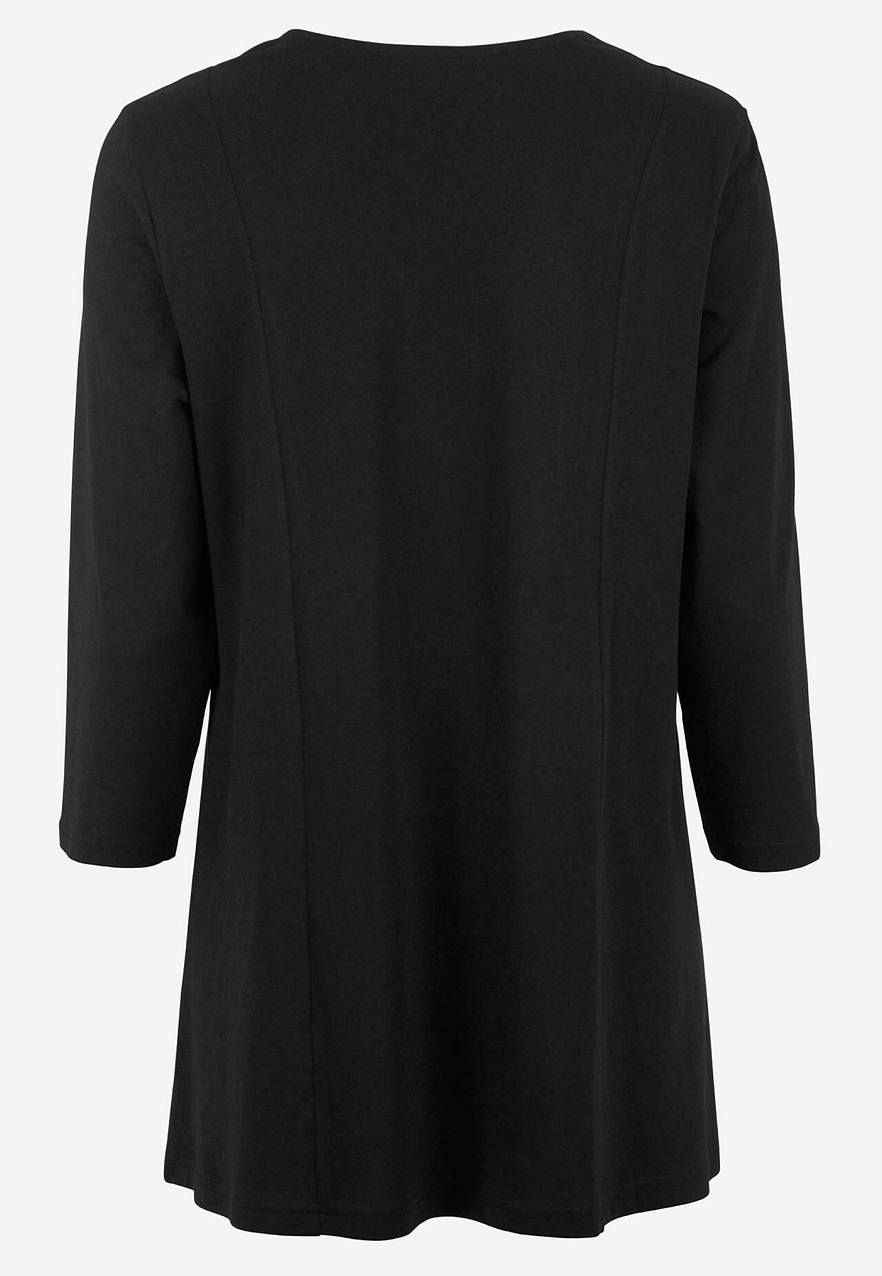 Jersey tuniek met kreuk detail