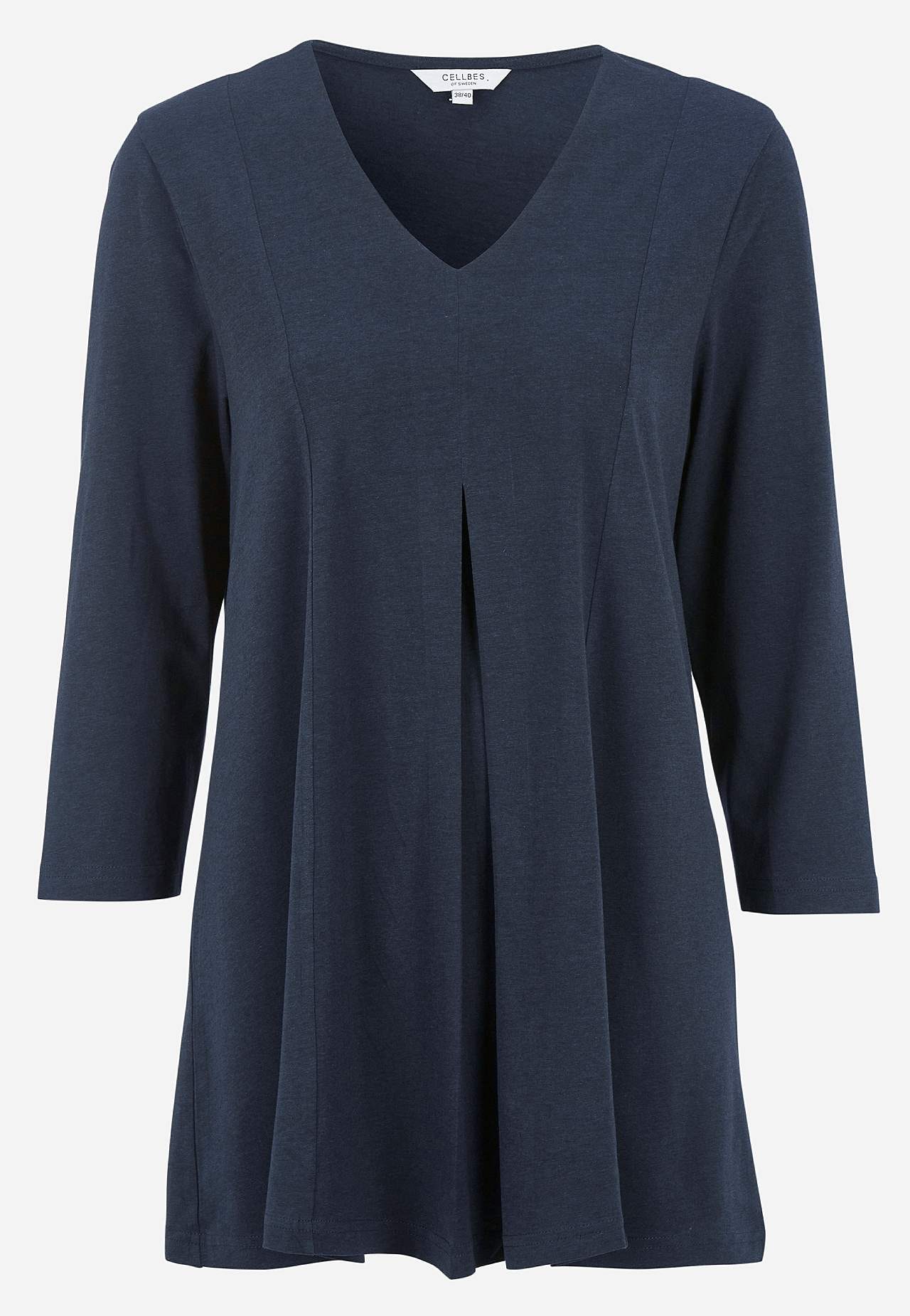 Jersey tuniek met kreuk detail