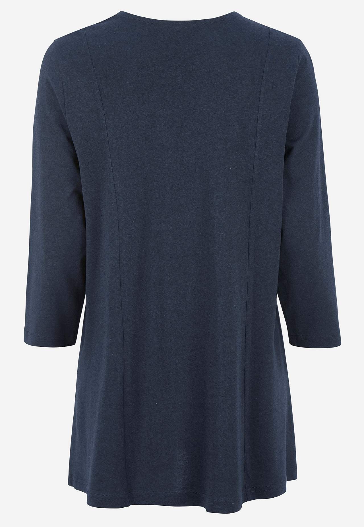 Jersey tuniek met kreuk detail