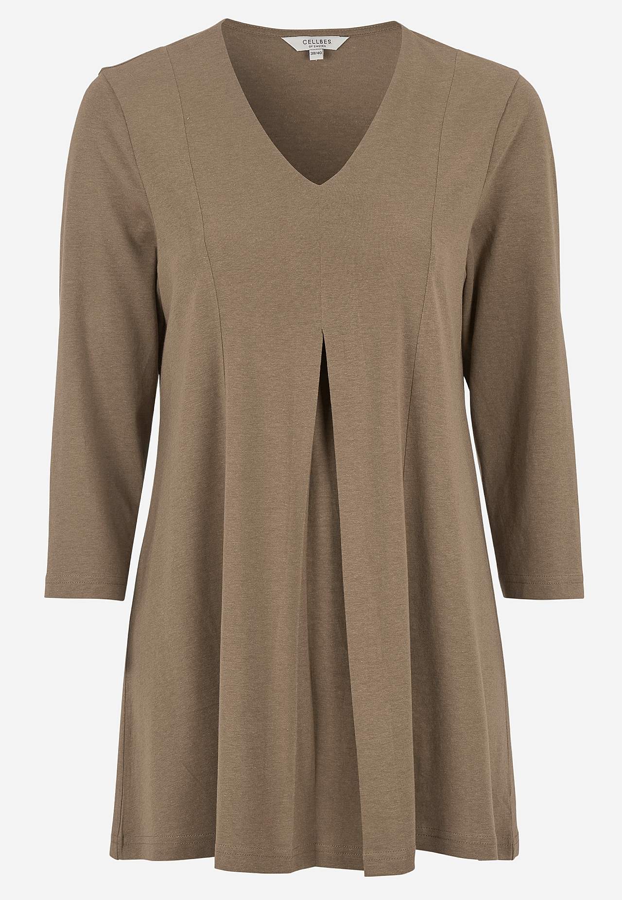 Jersey tuniek met kreuk detail
