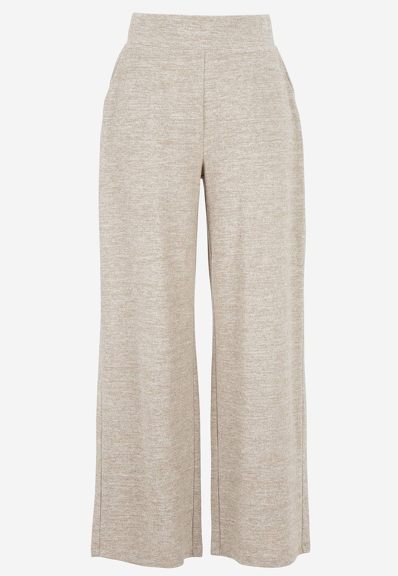 Wijde jersey broek met zakken