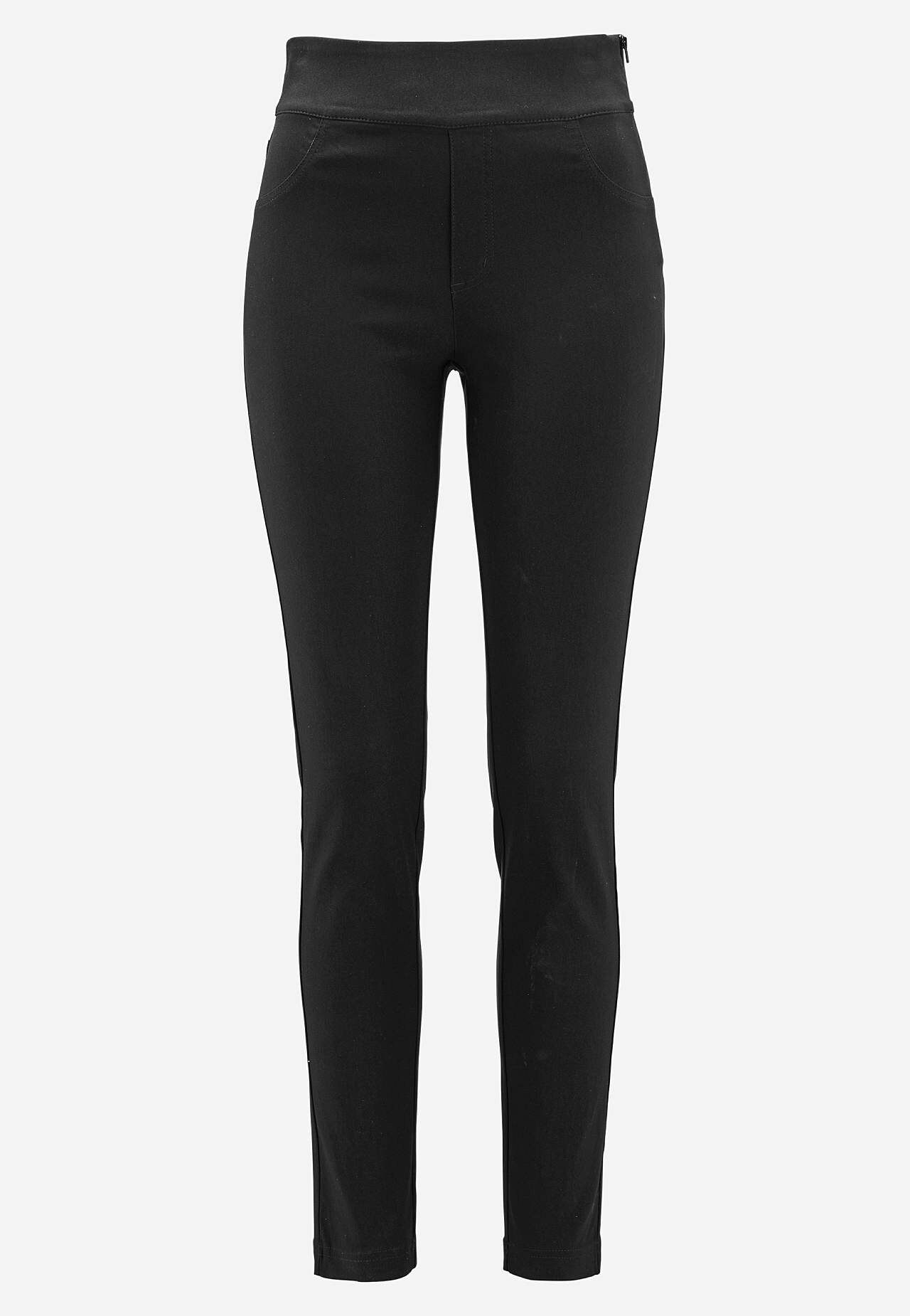 Broek van bengaline met smalle benen