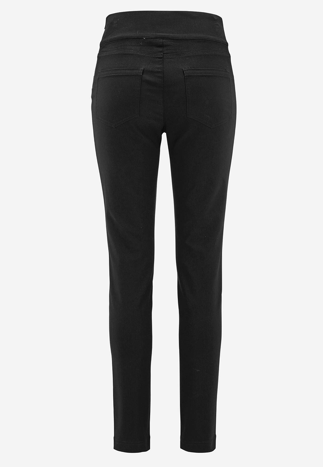 Broek van bengaline met smalle benen