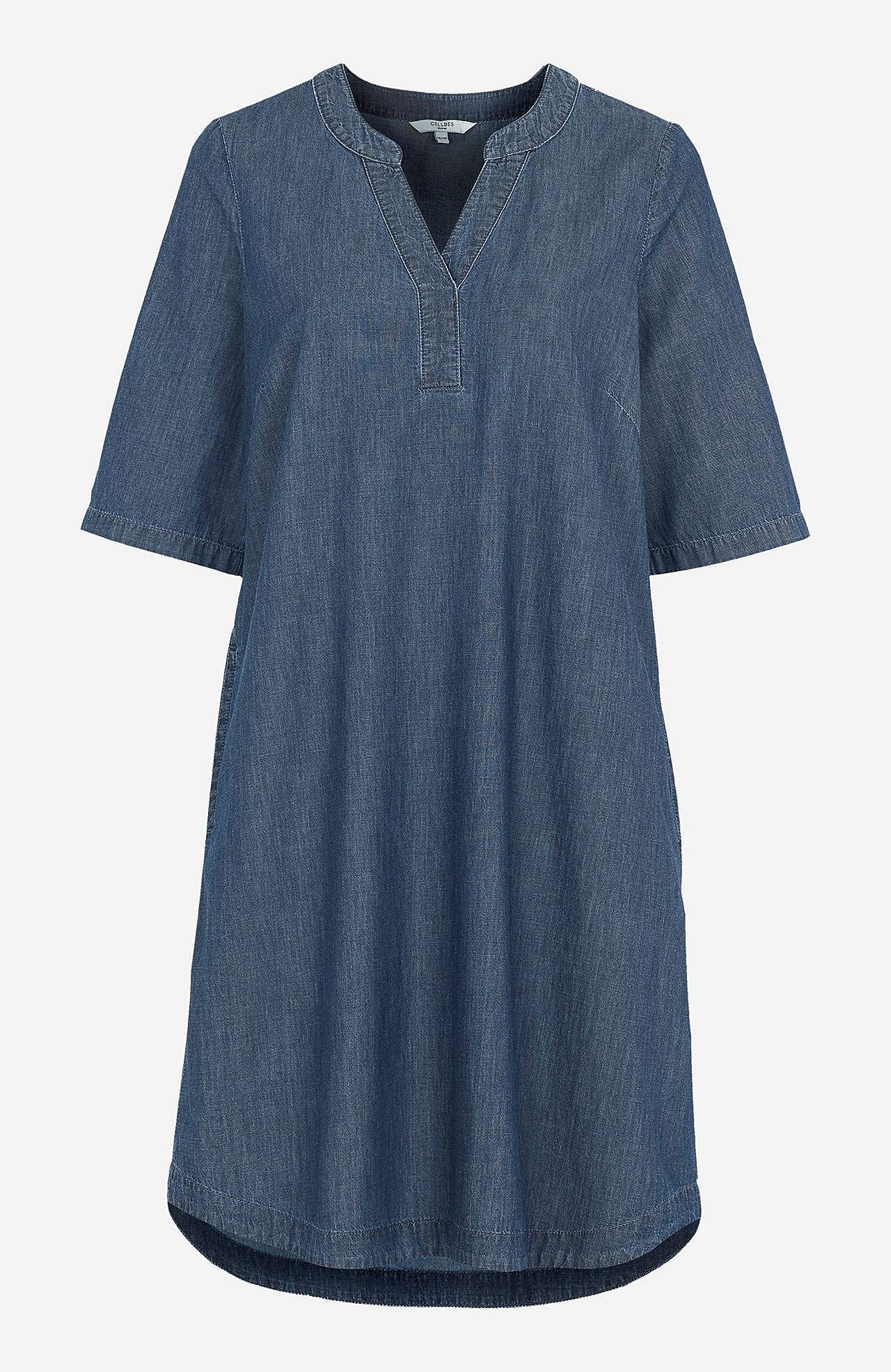 Denim jurk van zacht gewassen denim