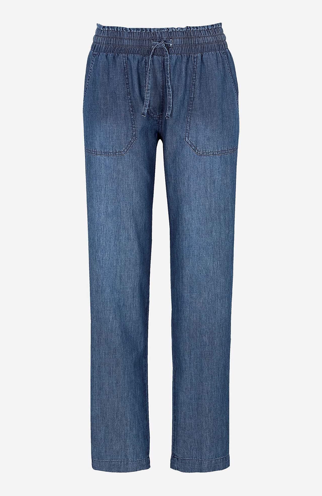 Lange broek van zacht gewassen denim