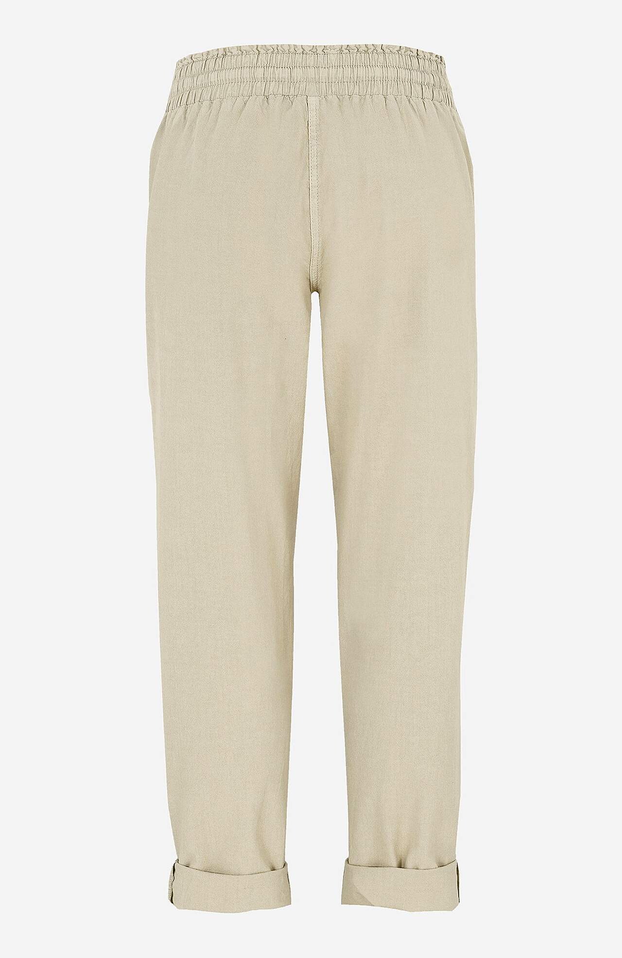 Lange broek van gewassen katoen