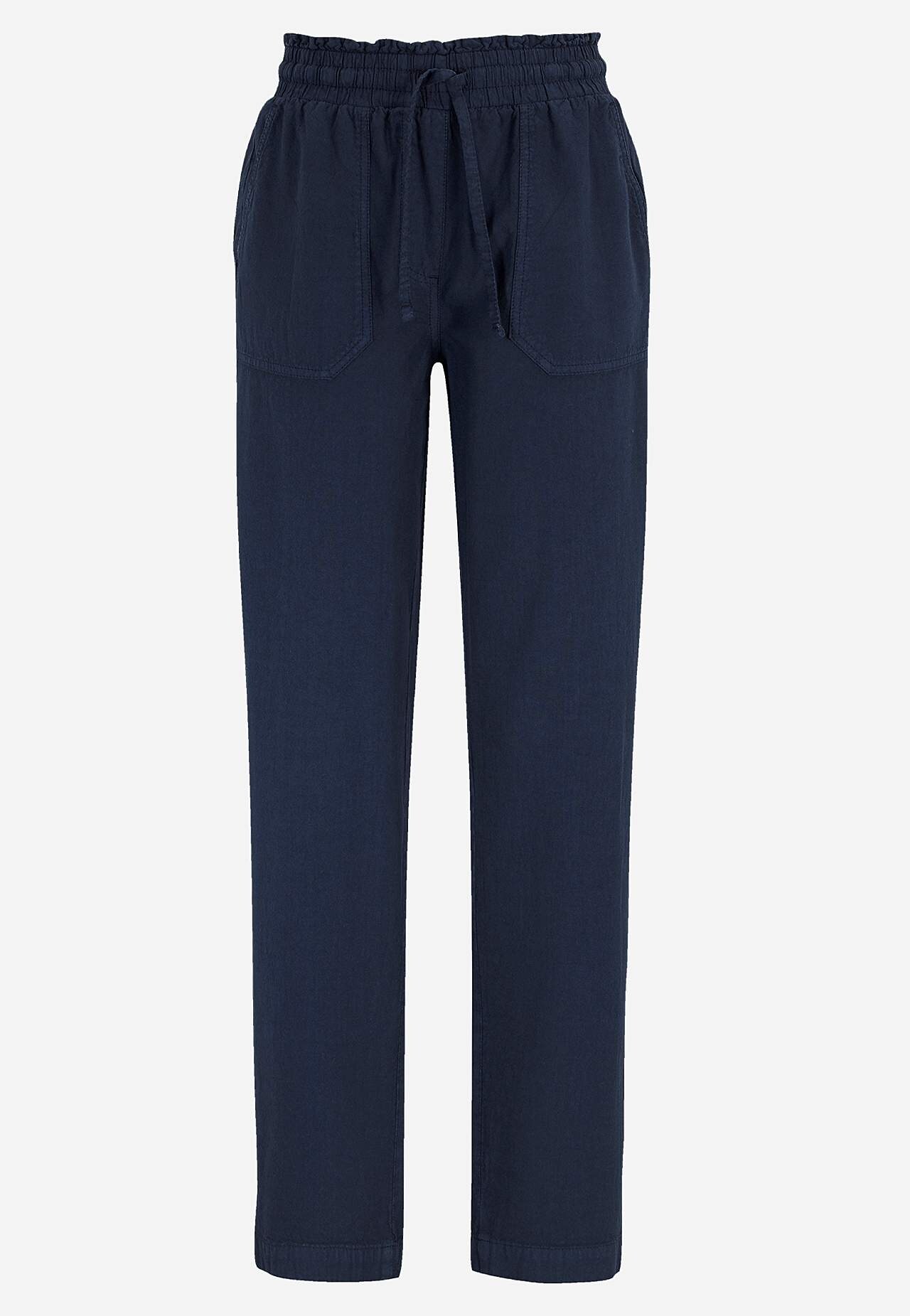 Lange broek van gewassen katoen