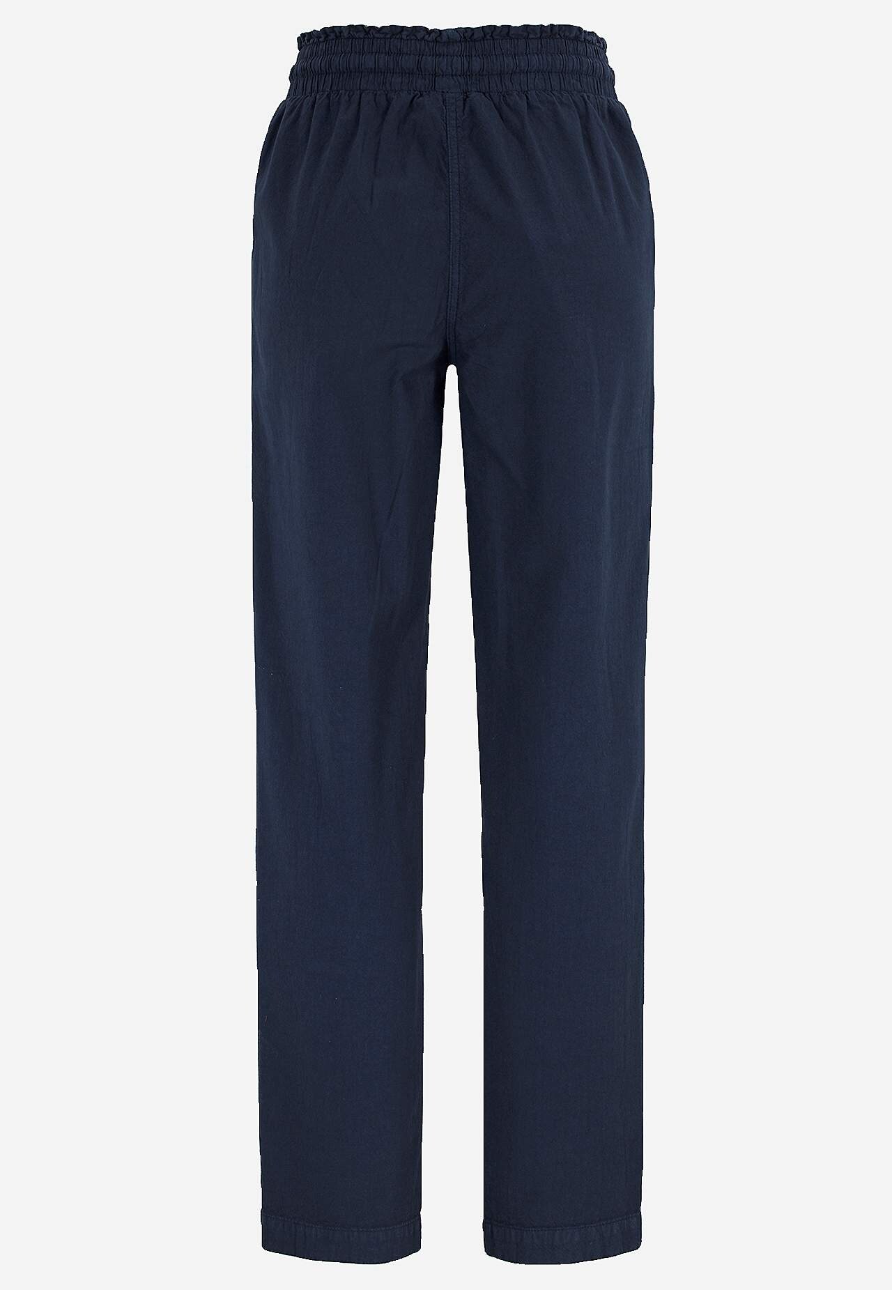 Lange broek van gewassen katoen