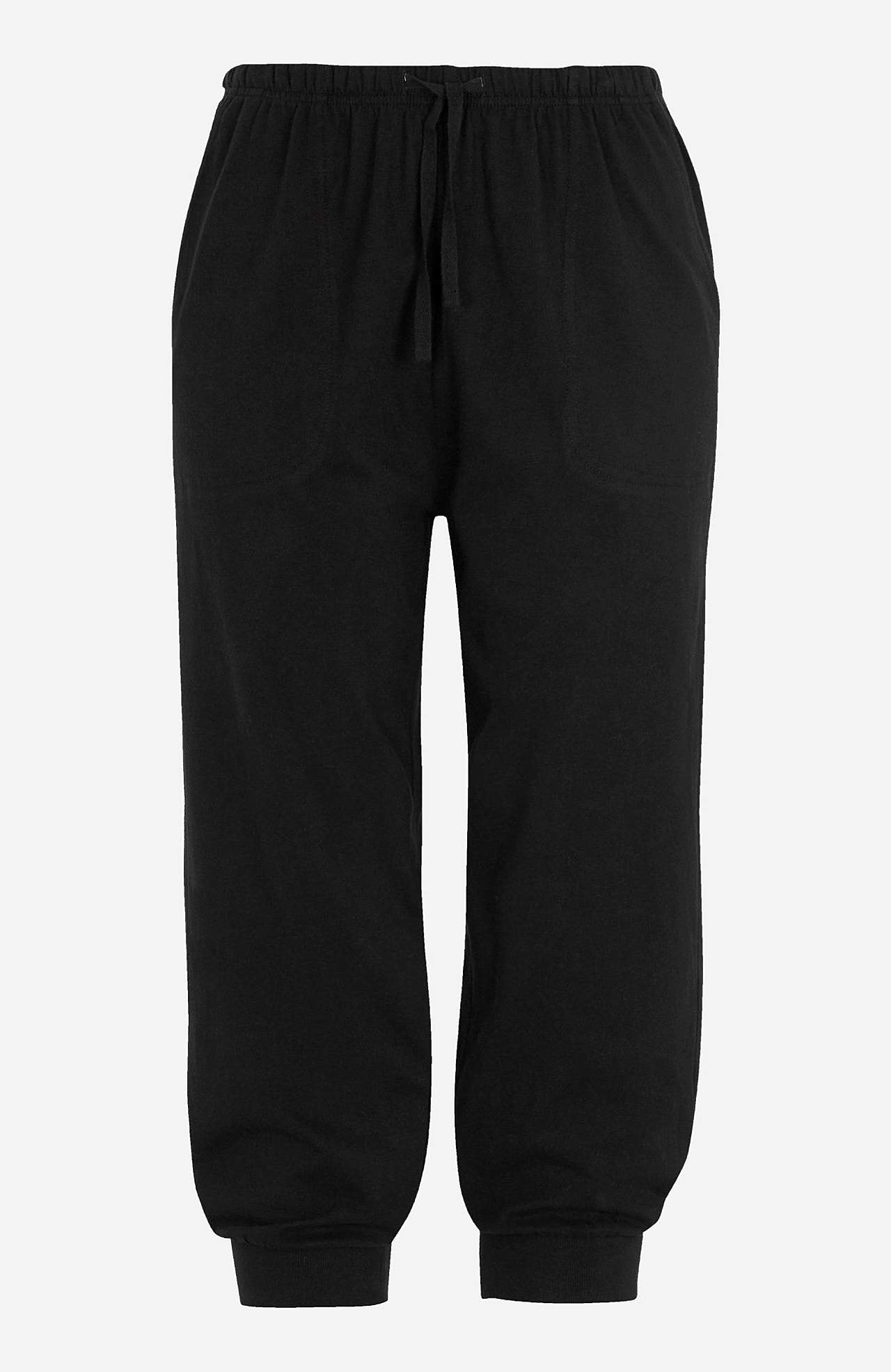 Capri broek van tricot met manchet