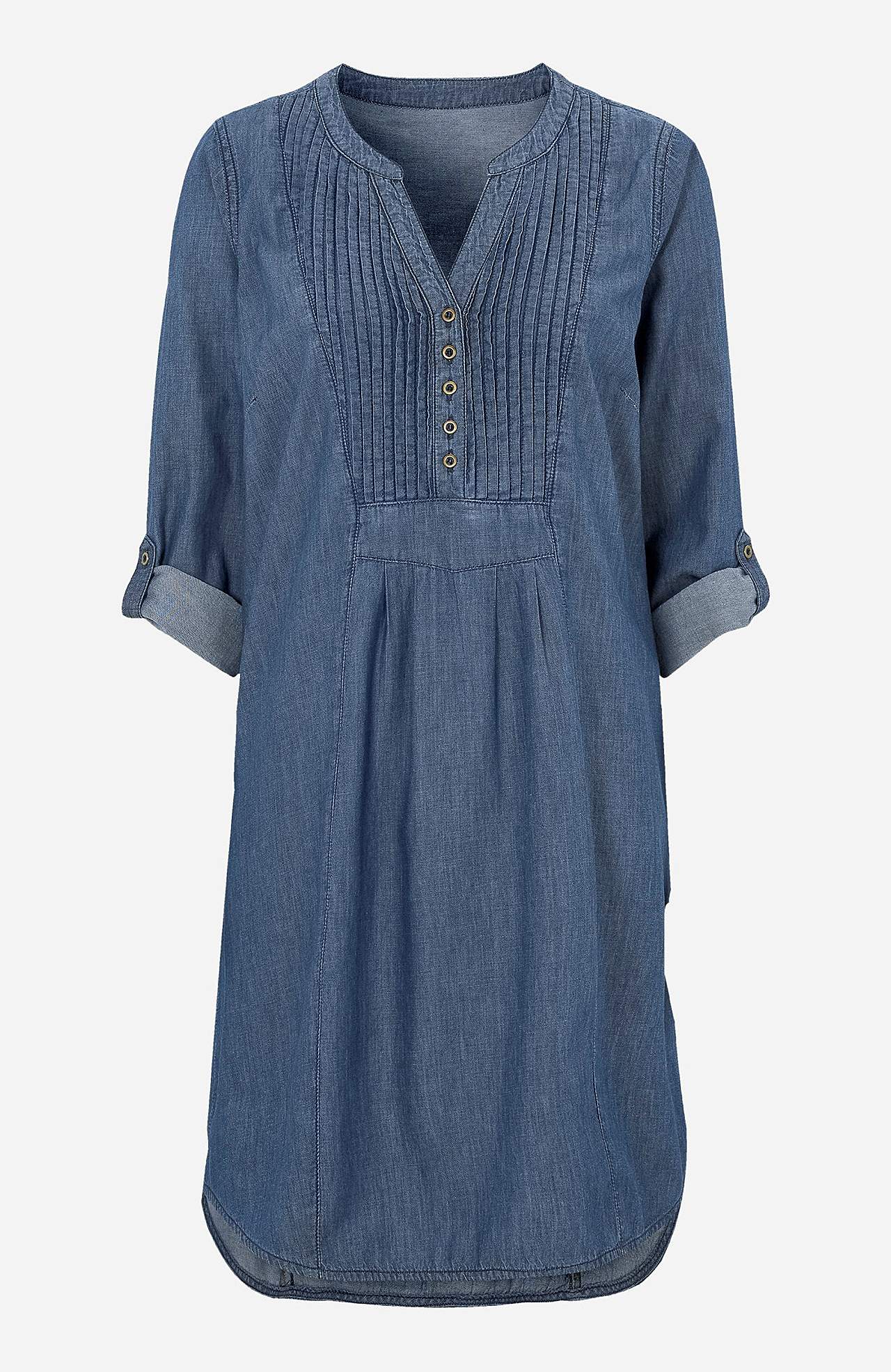 Ruime denim jurk