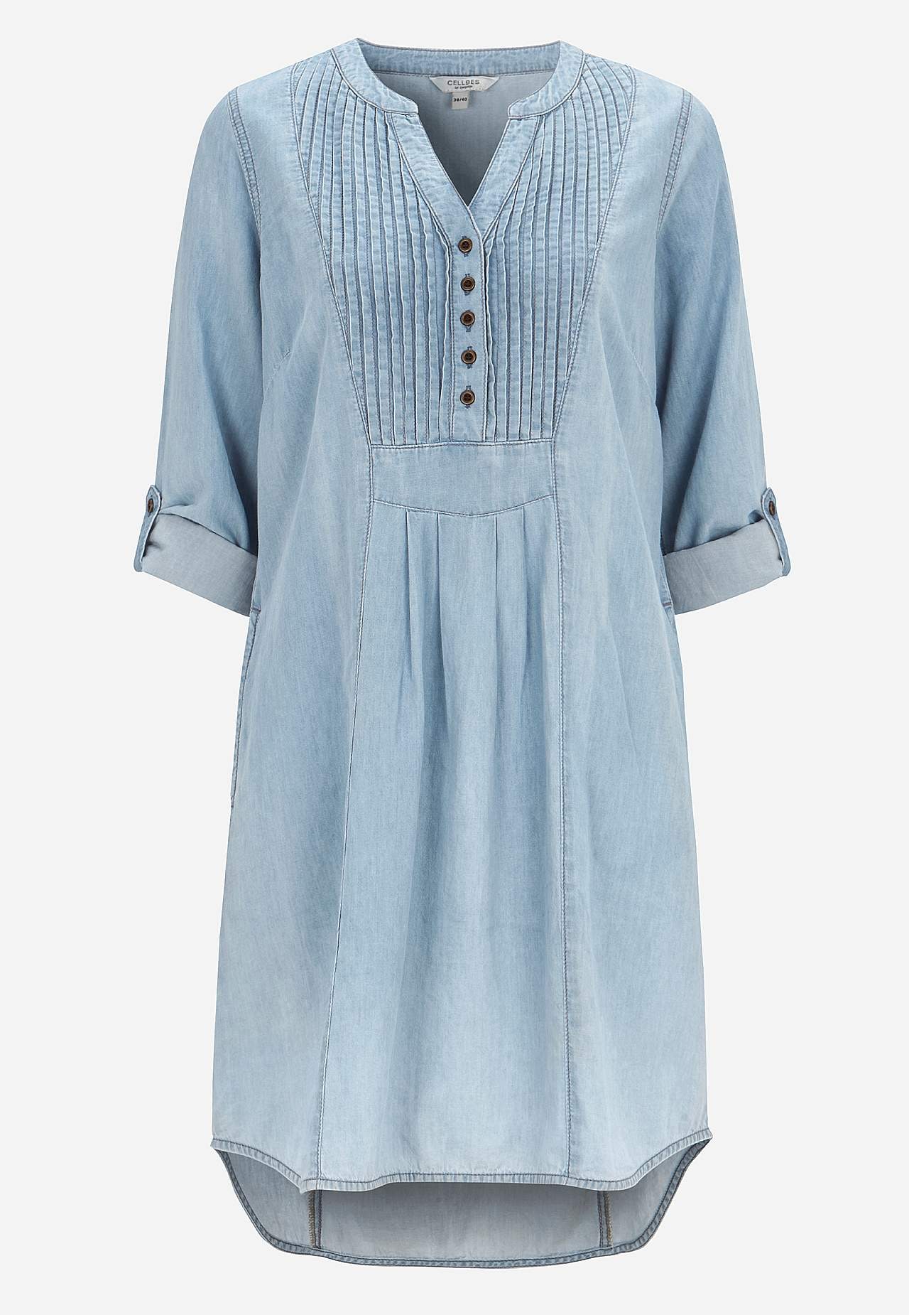 Ruime denim jurk