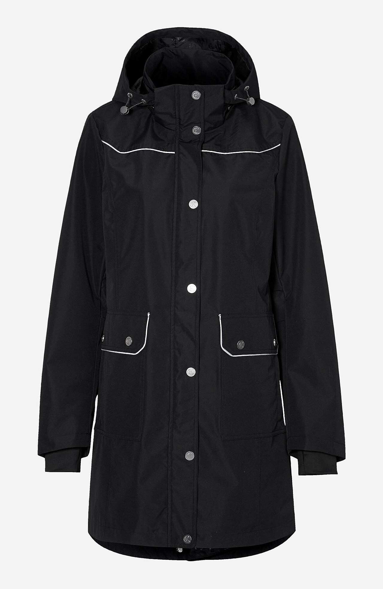 Lange jas met reflecterende details Benita