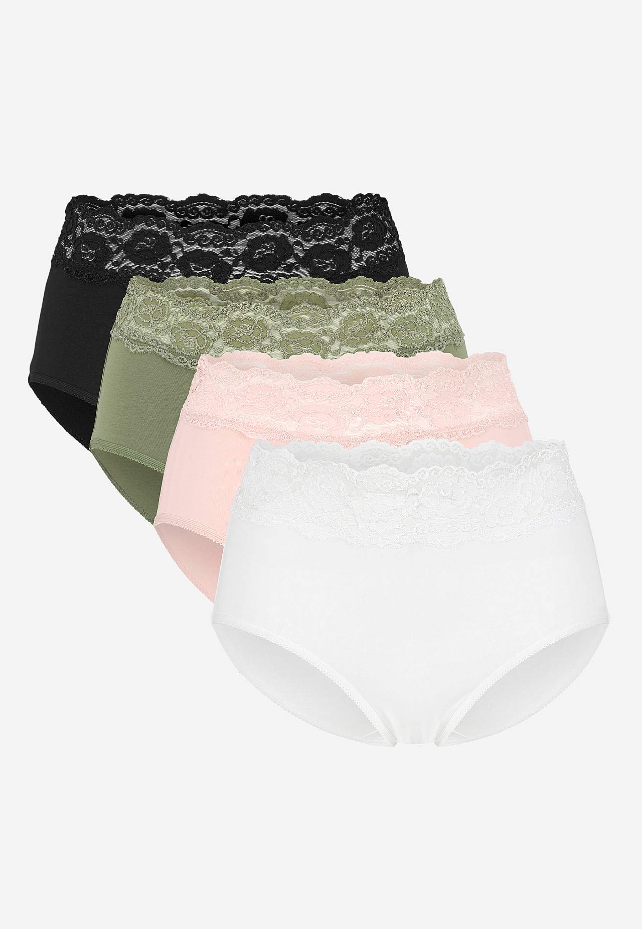 Midi-slip van katoen Set van 4