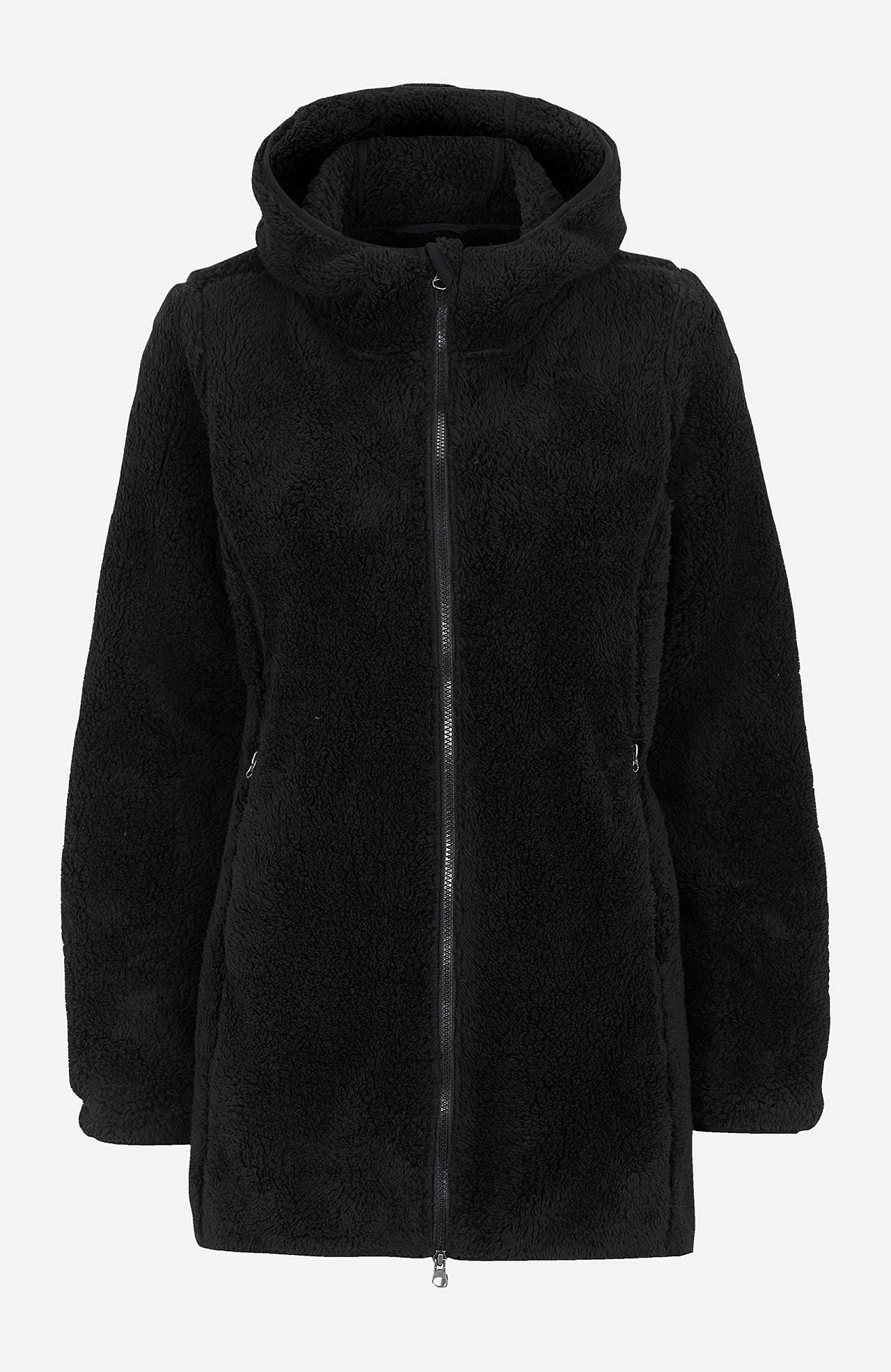 Knusse fleece-jas met capuchon
