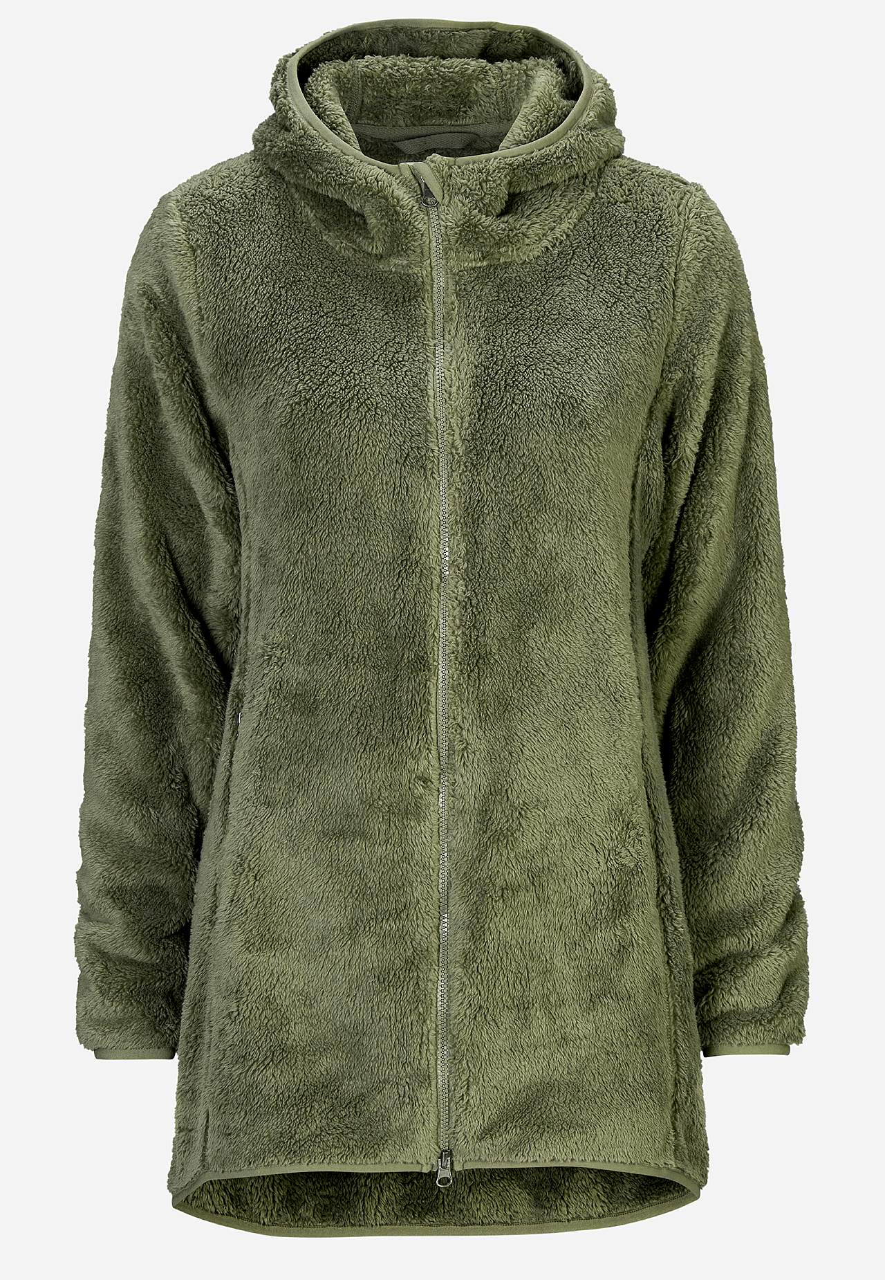 Knusse fleece-jas met capuchon