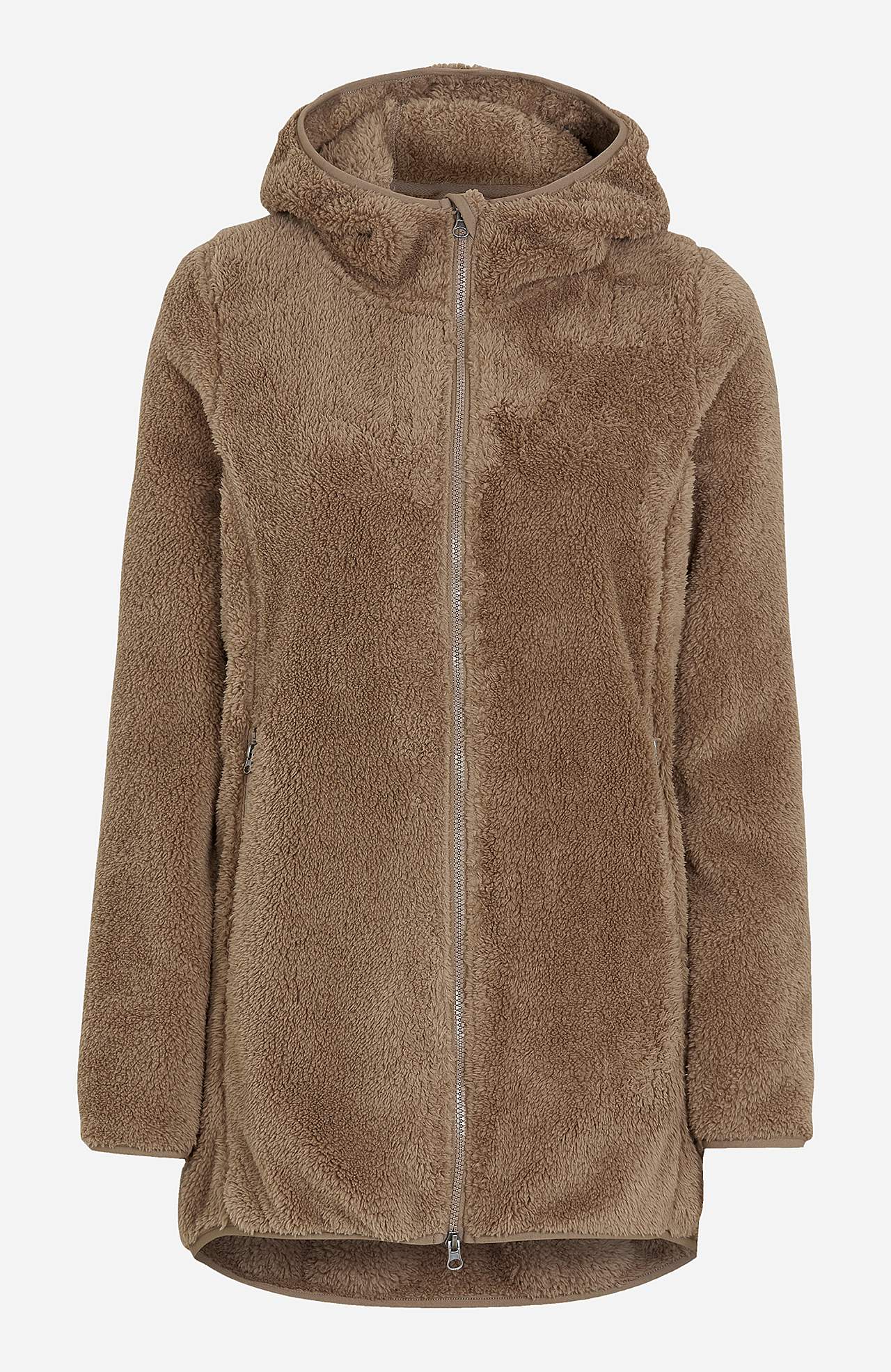 Knusse fleece-jas met capuchon