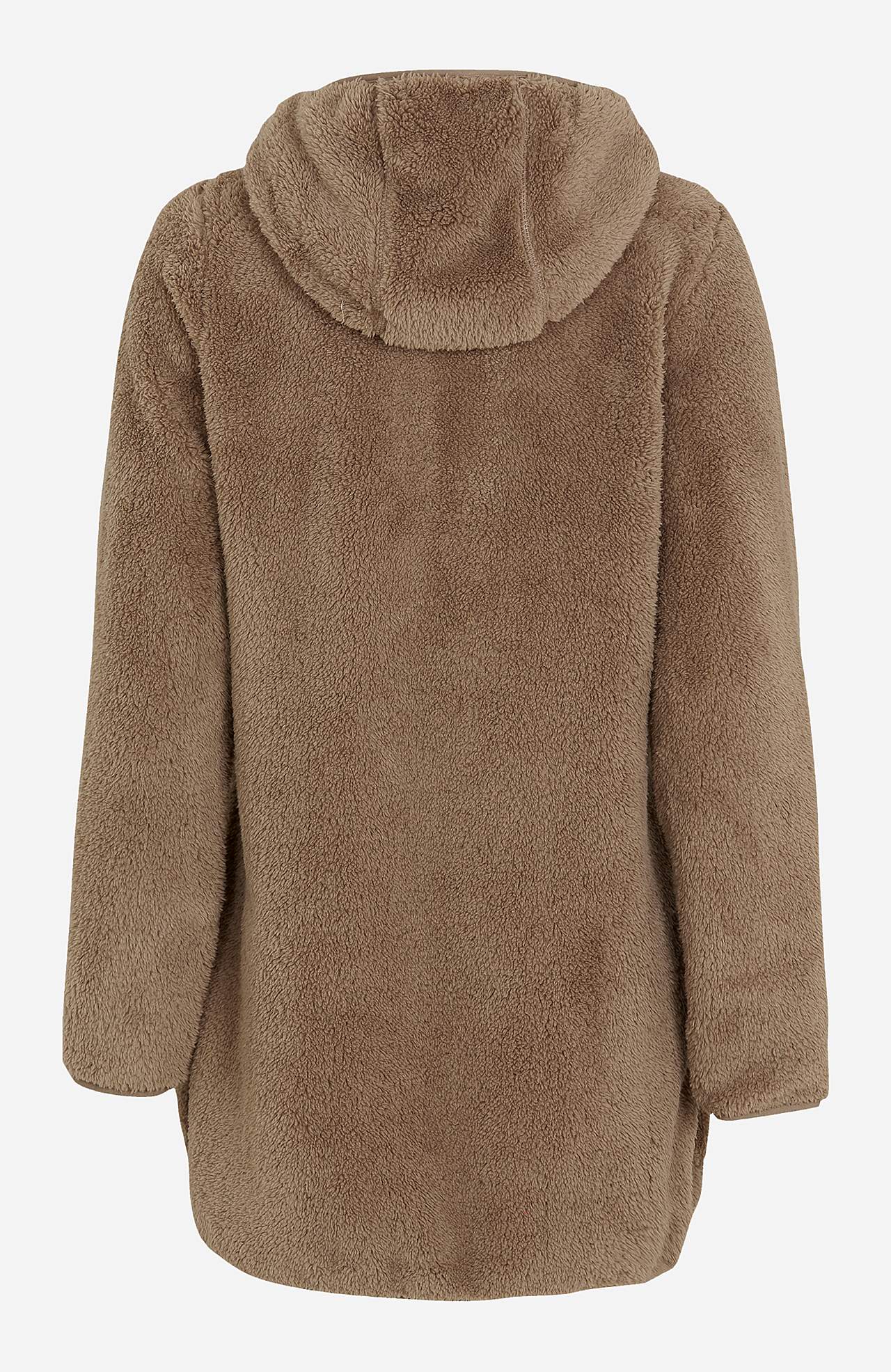 Knusse fleece-jas met capuchon