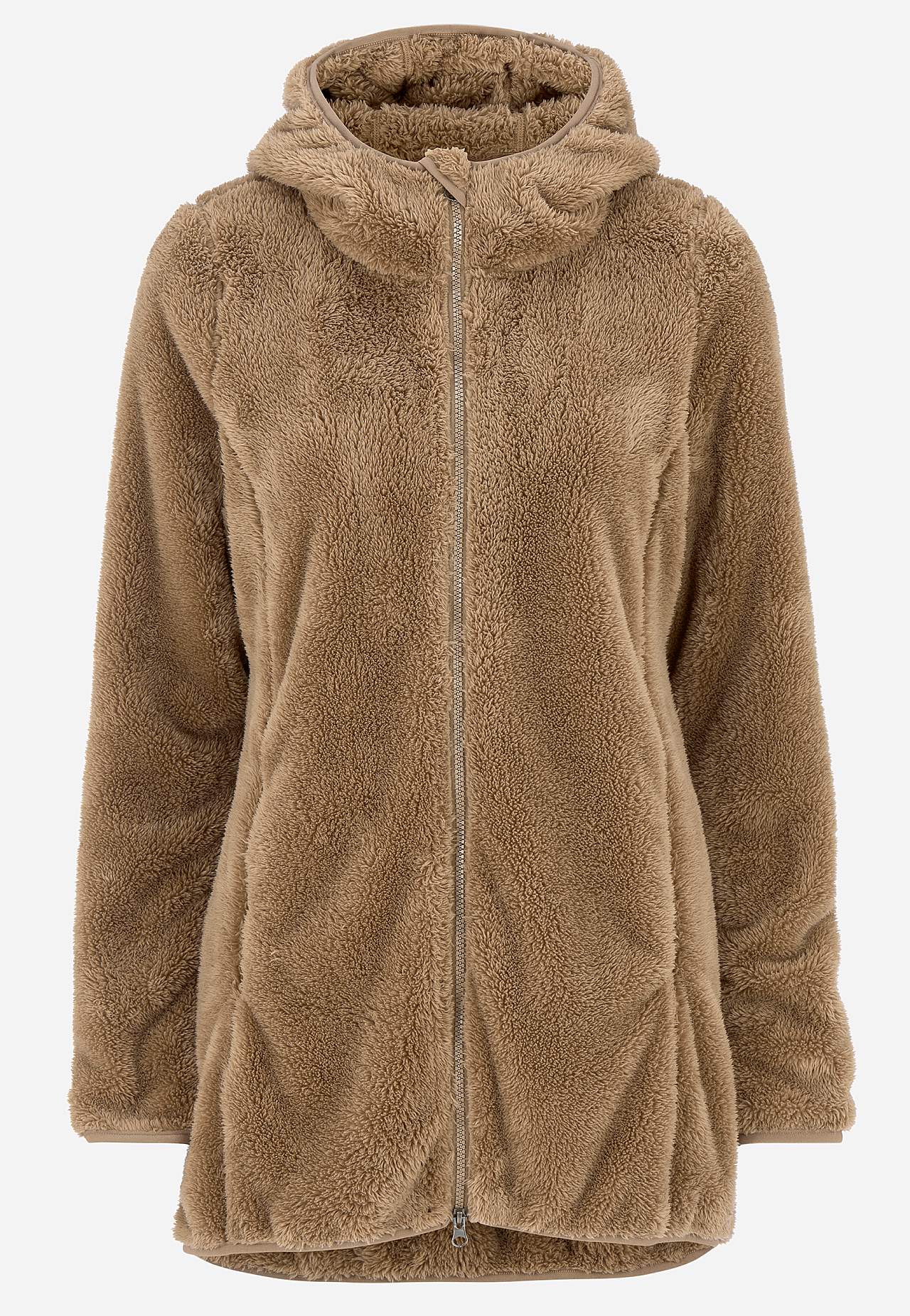 Knusse fleece-jas met capuchon
