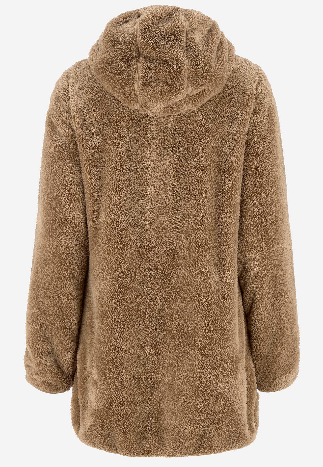 Knusse fleece-jas met capuchon