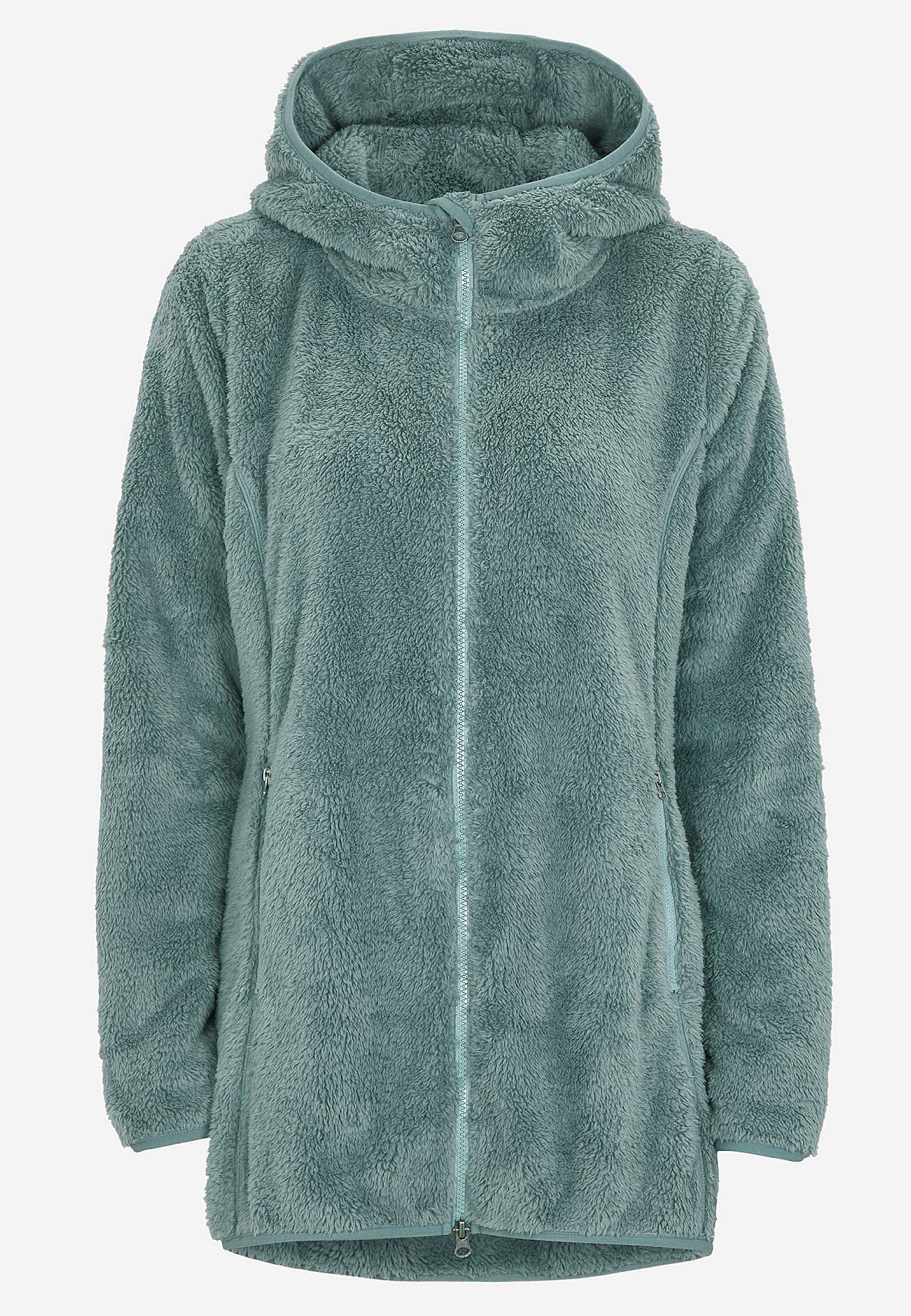 Knusse fleece-jas met capuchon