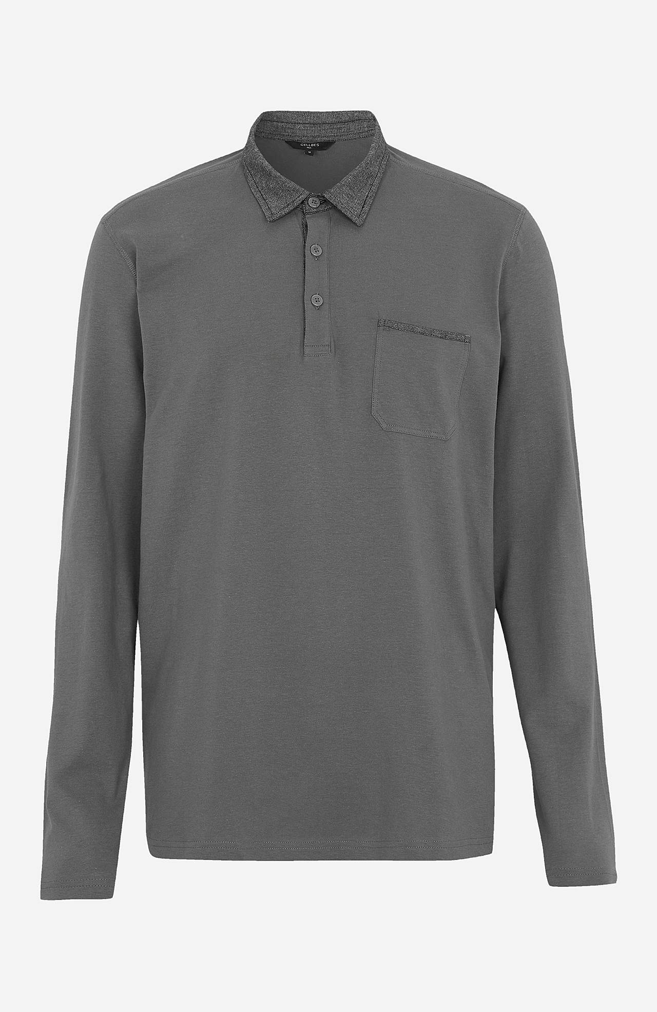 Comfortabelle sweater met lange mouwen met kraag