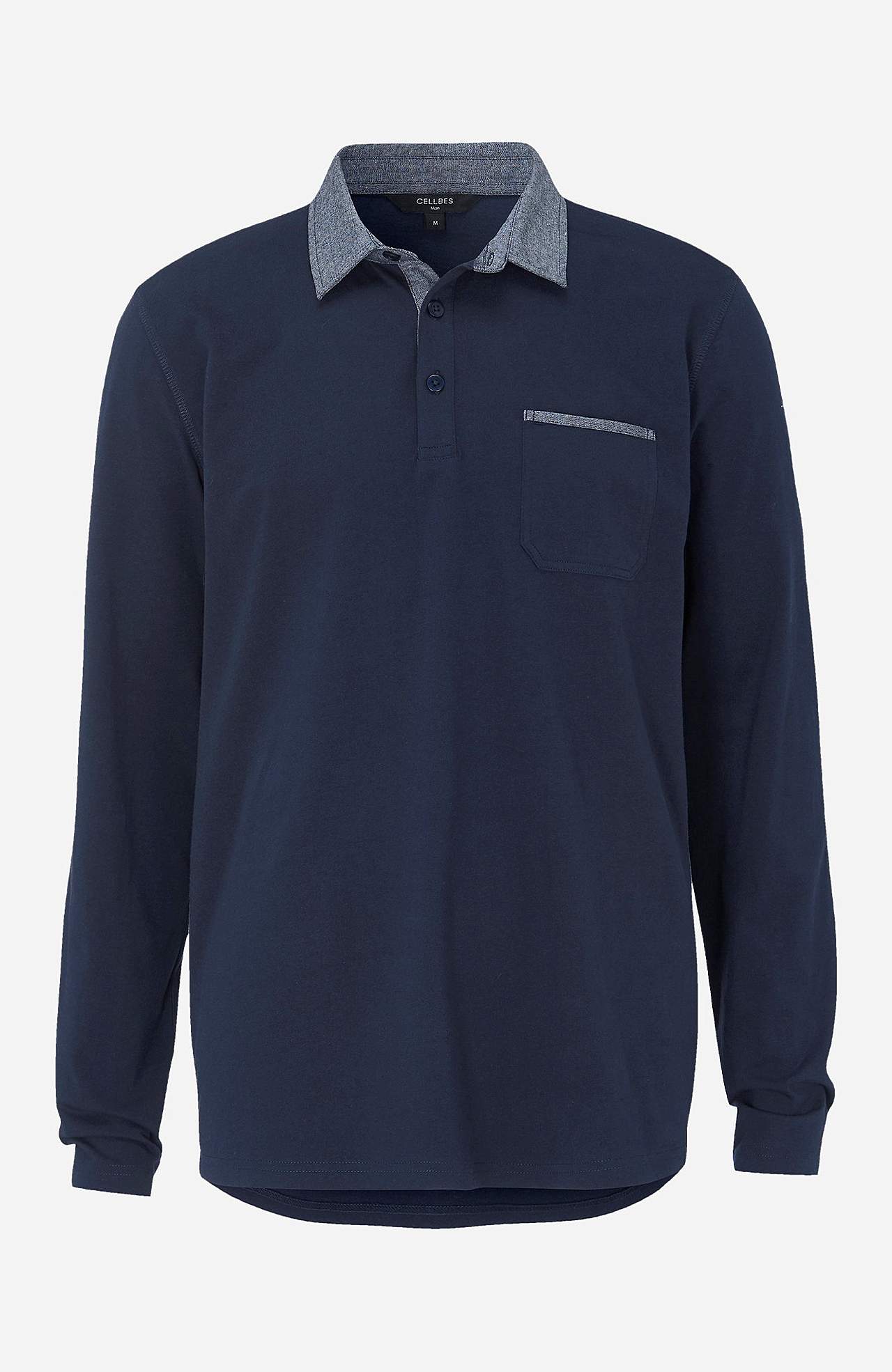 Comfortabelle sweater met lange mouwen met kraag
