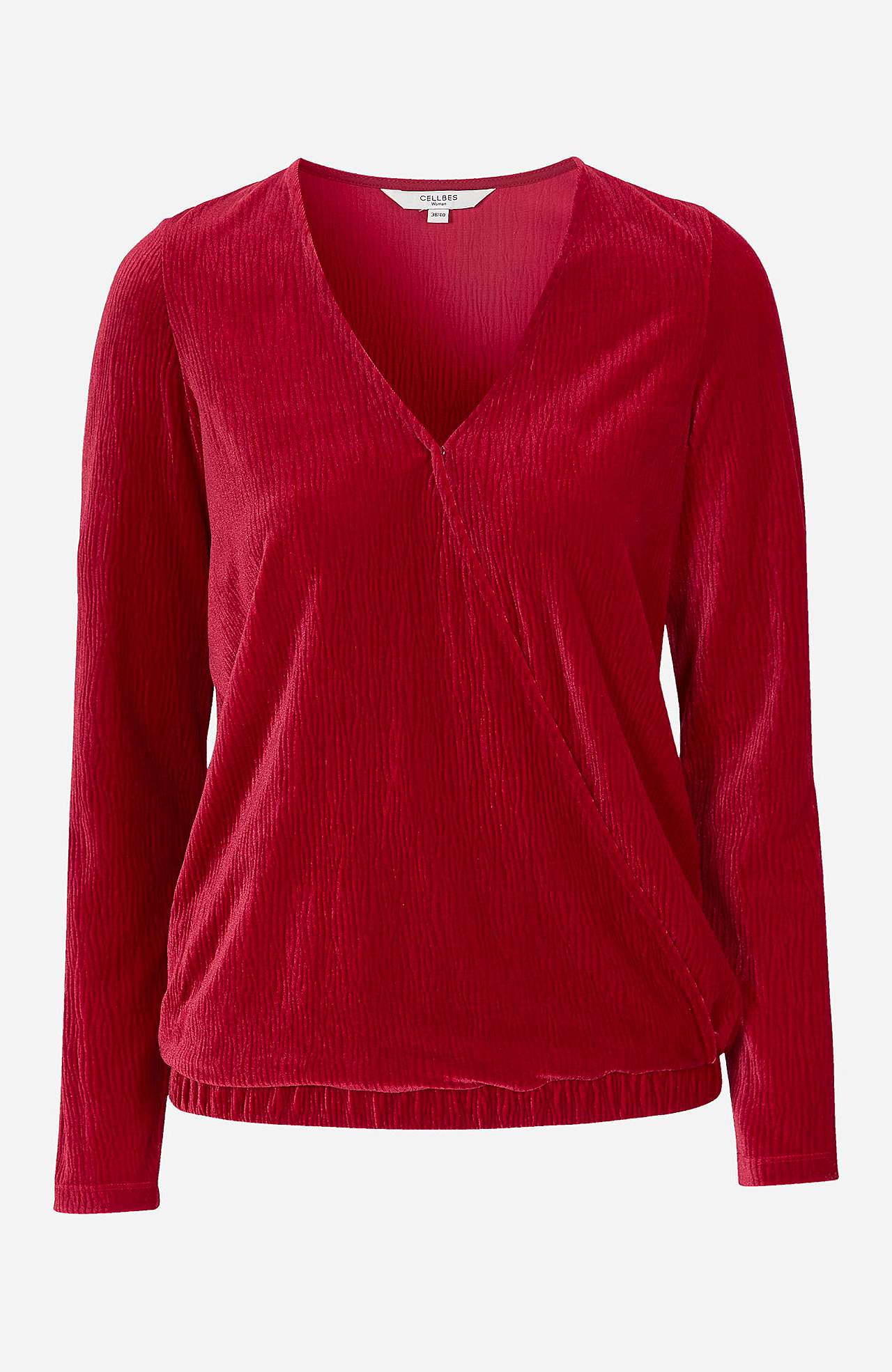 Wikkeltop van geplisseerd velvet