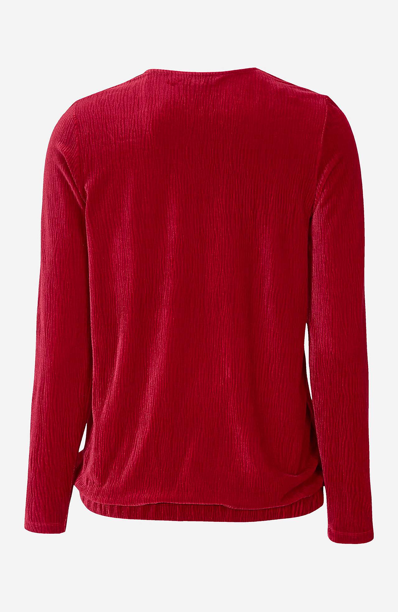 Wikkeltop van geplisseerd velvet