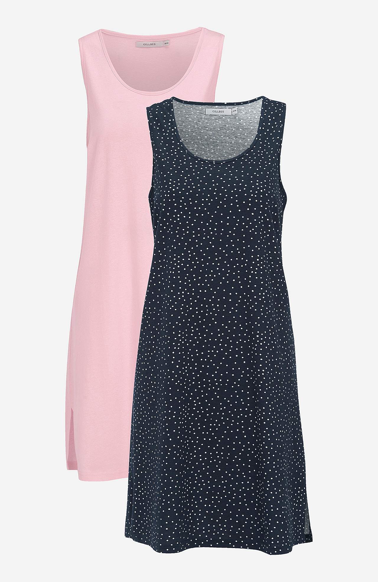 Mouwloze nachtjurk Set van 2