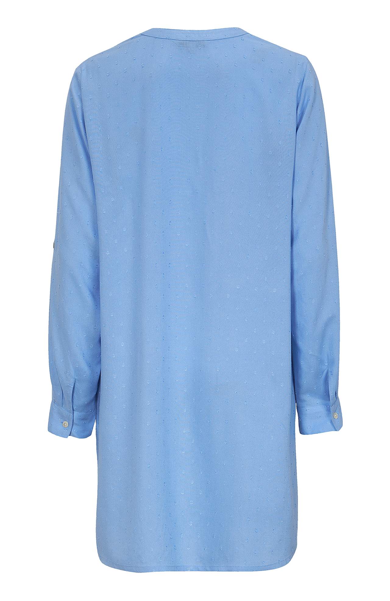 Viscose lang shirt met structuur
