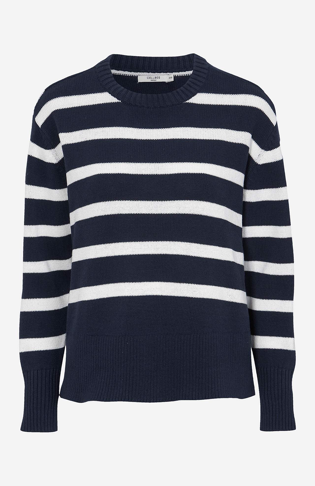 Gestreepte en korte sweater
