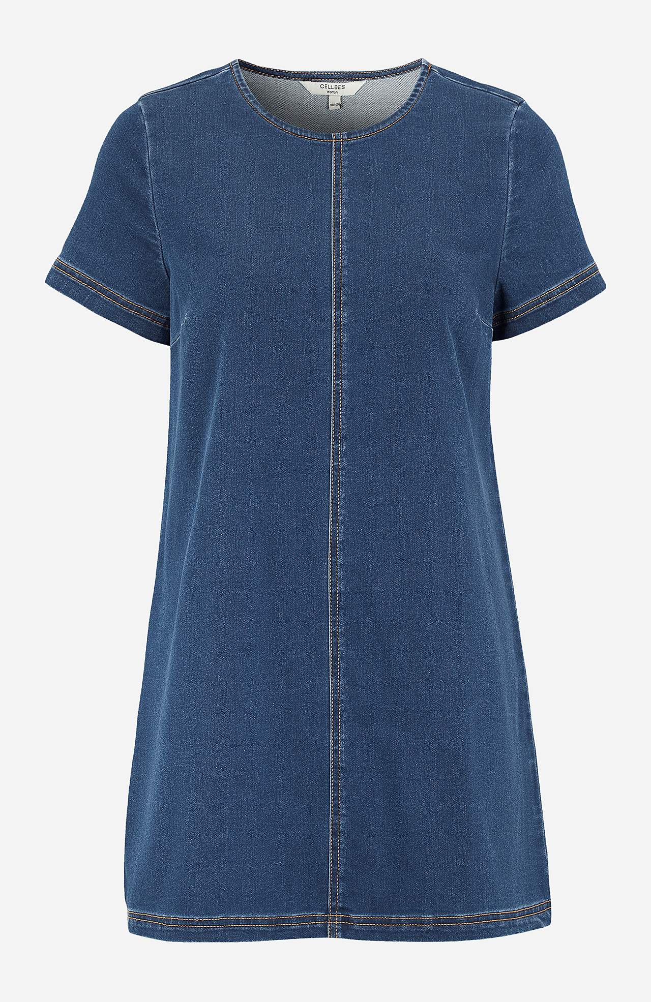 Denim tuniek met korte mouwen Olina