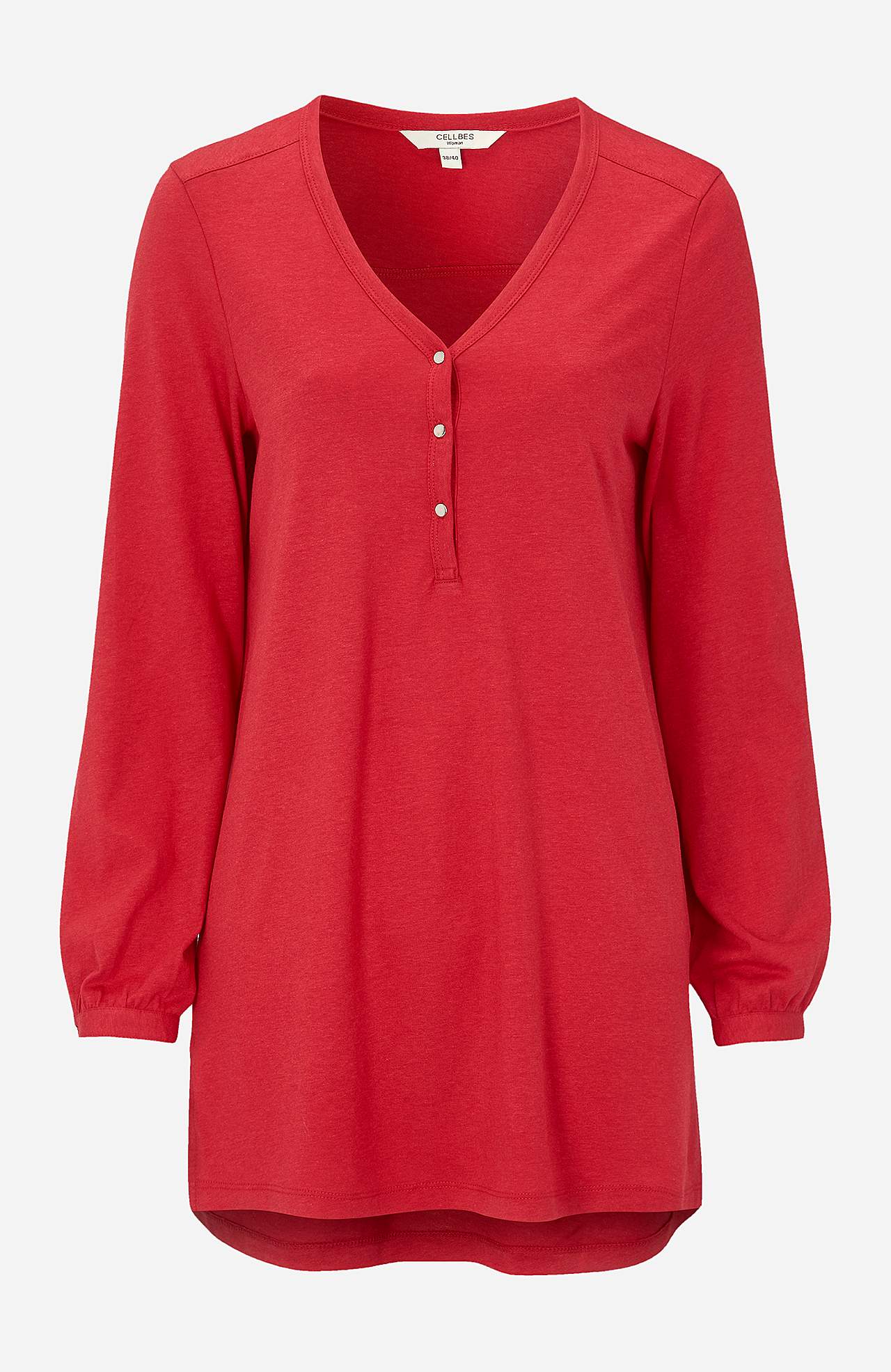 Jersey tuniek met v-necksnit